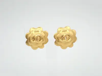 Camellia Coco Mark Earrings