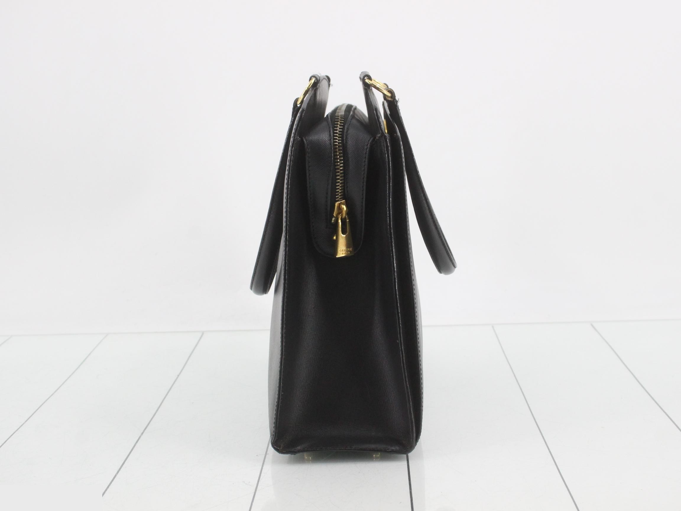 Circle logo leather handbag — view 4