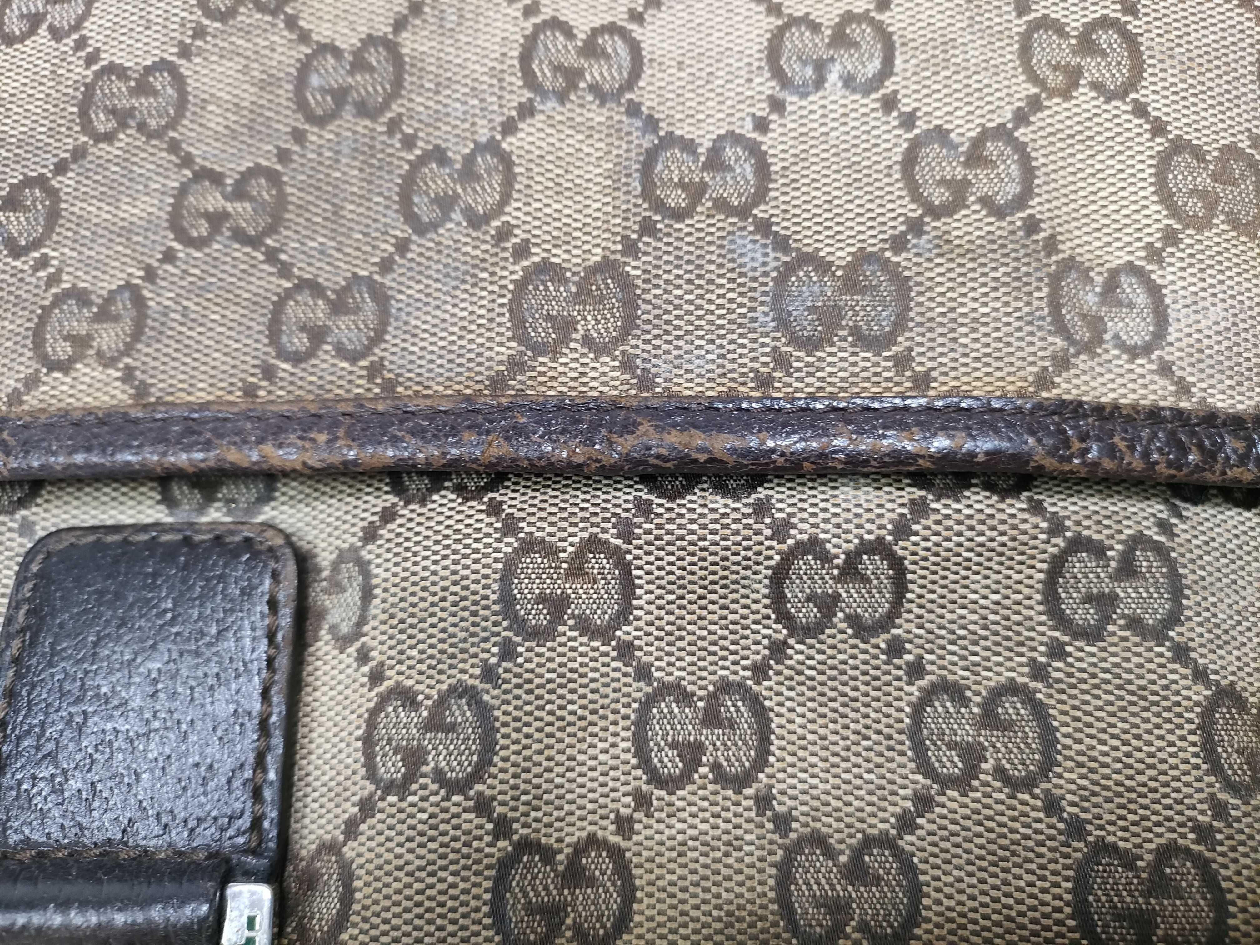 Shoulder Bag with GG Handle and Sherry Line Design — view 7
