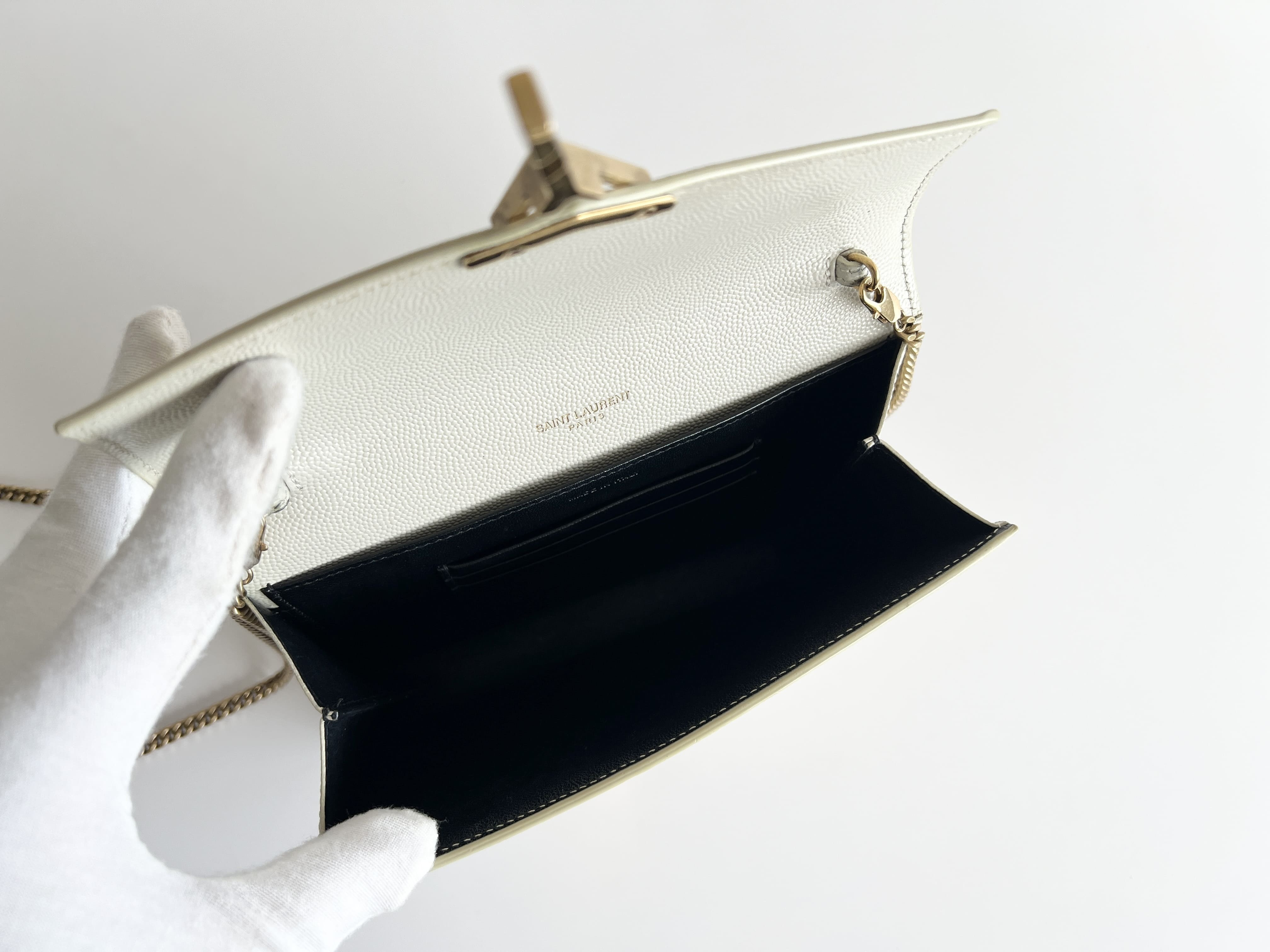 Cassandra Leather Caviar Chain Shoulder Bag — view 4