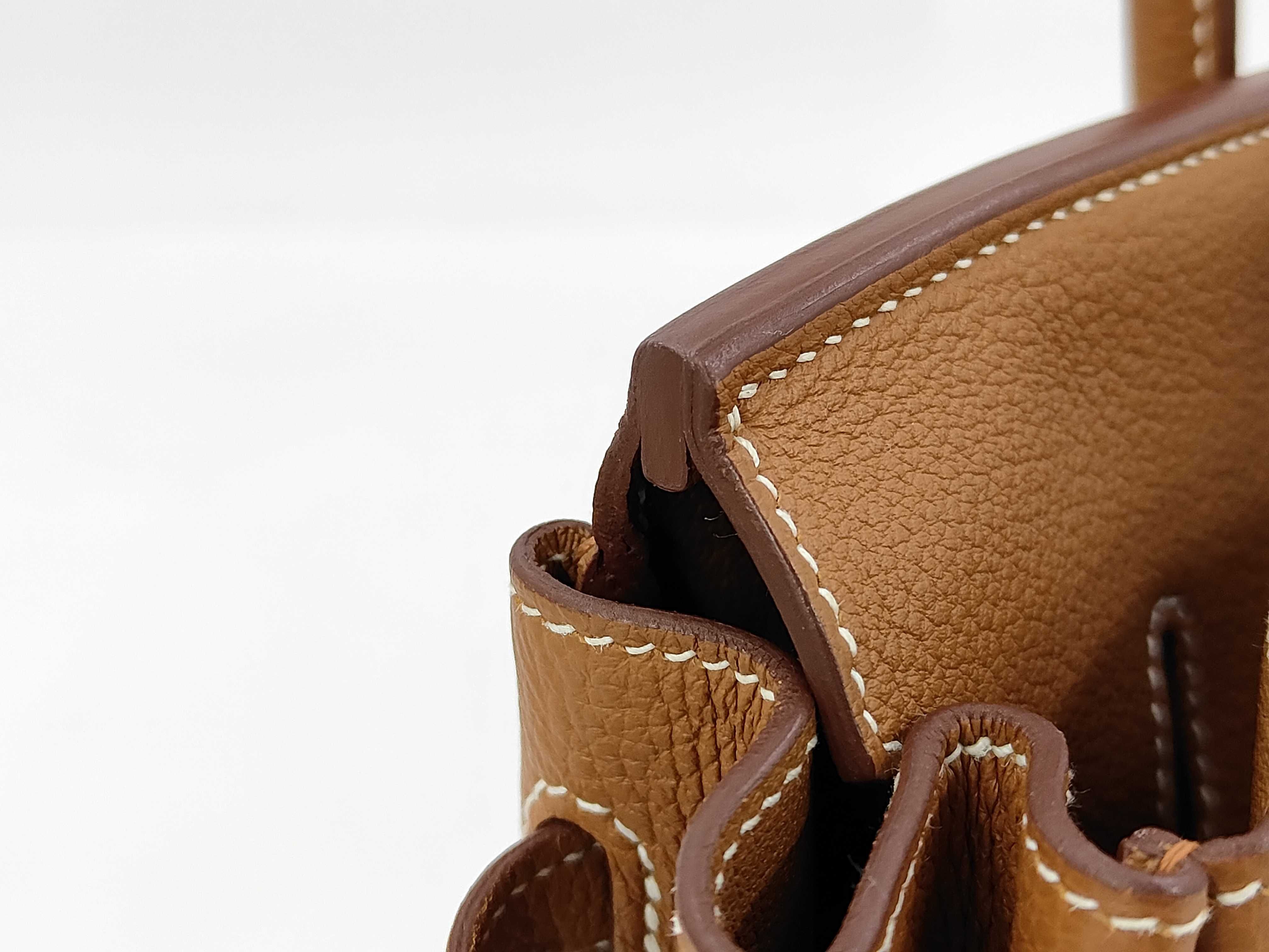 Birkin 25 Togo Gold K Stamp Handbag — view 11