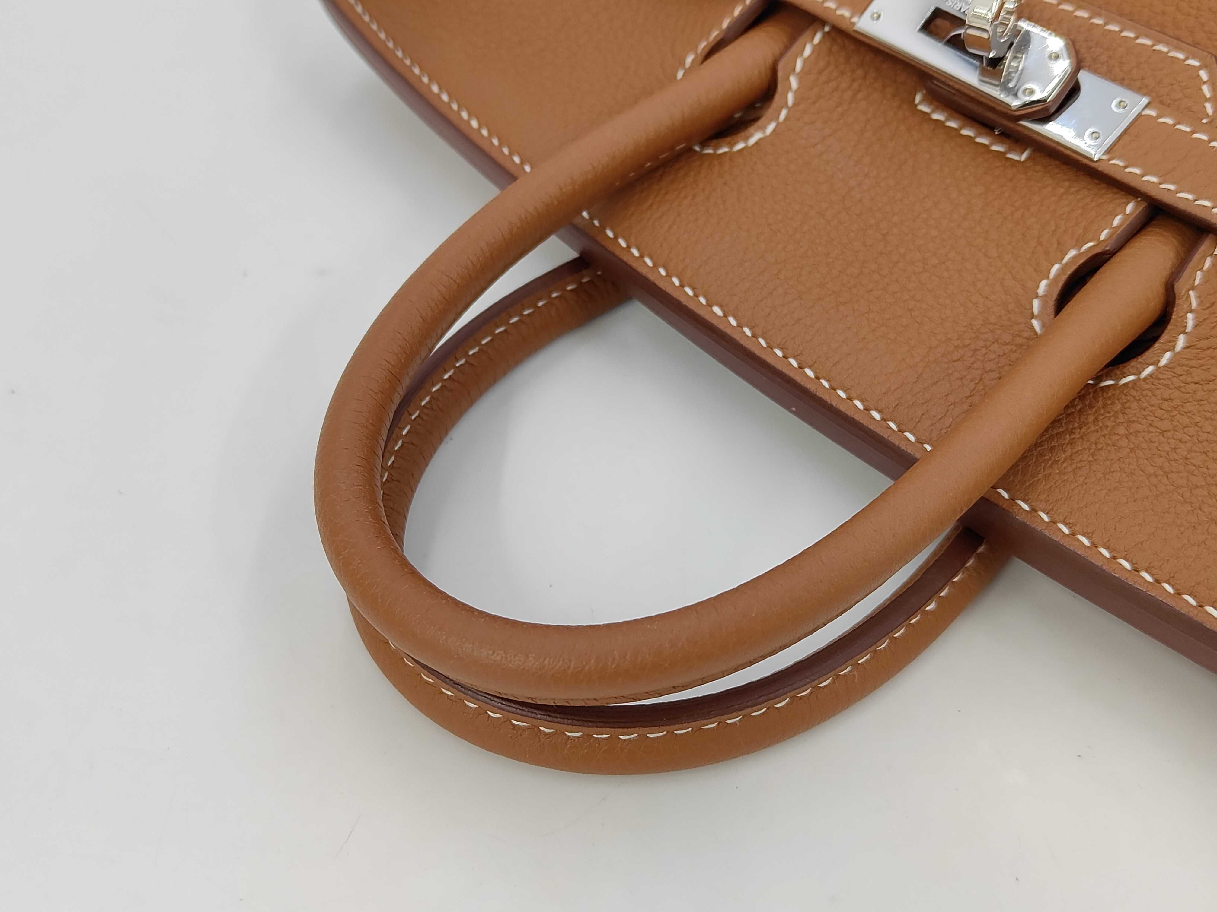 Birkin 25 Togo Gold K Stamp Handbag — view 3
