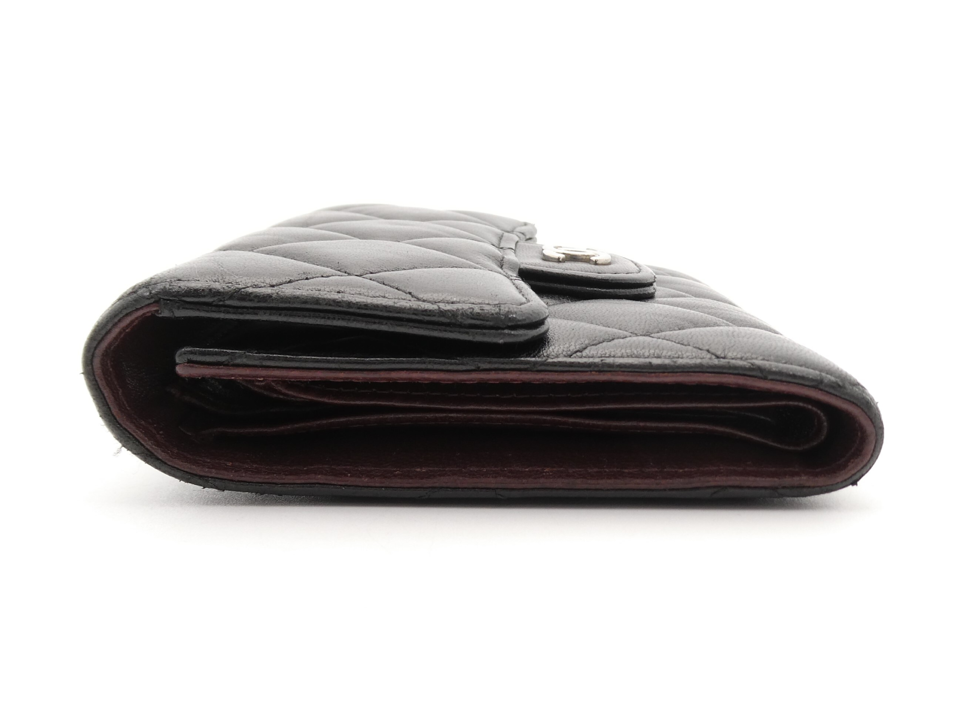 Matelassé Coco Mark Tri-fold Wallet — view 3