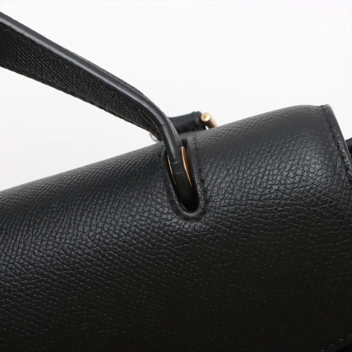 Belt Bag Micro Leather 2WAY Handbag Black — view 12