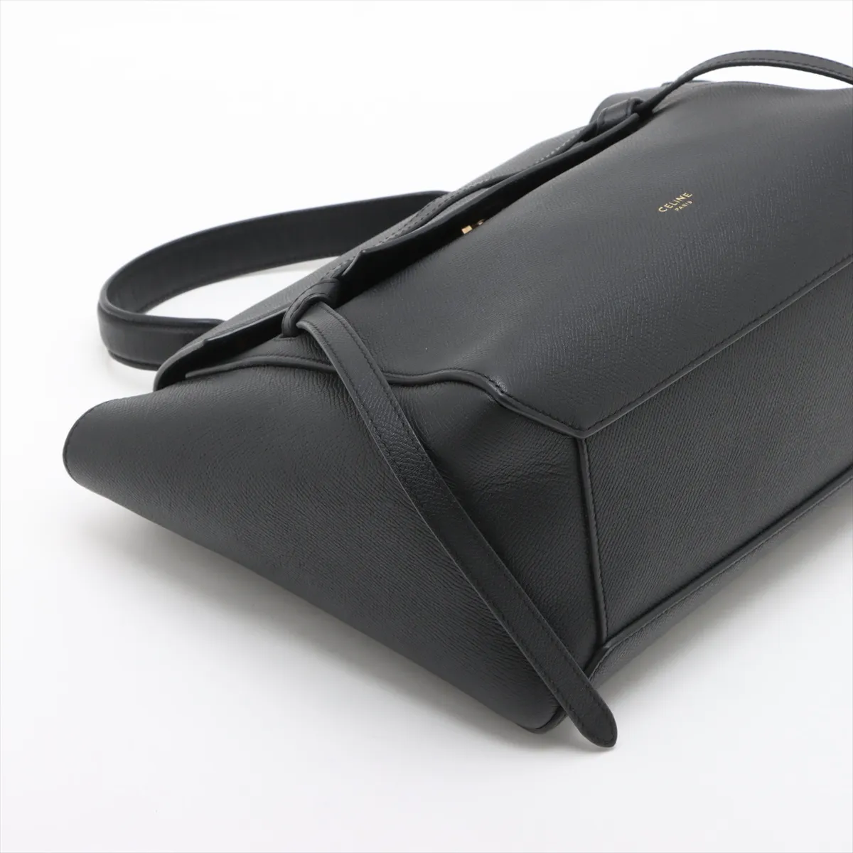 Belt Bag Micro Leather 2WAY Handbag Black — view 4