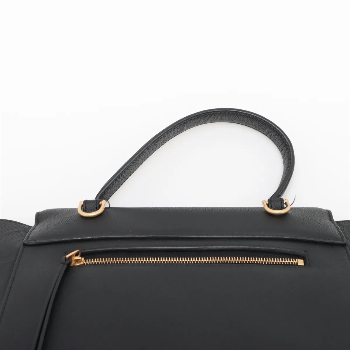 Belt Bag Micro Leather 2WAY Handbag Black — view 6
