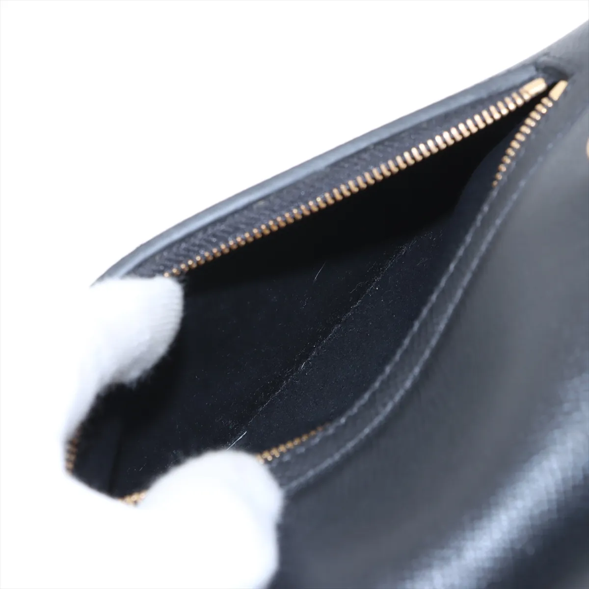Belt Bag Micro Leather 2WAY Handbag Black — view 10