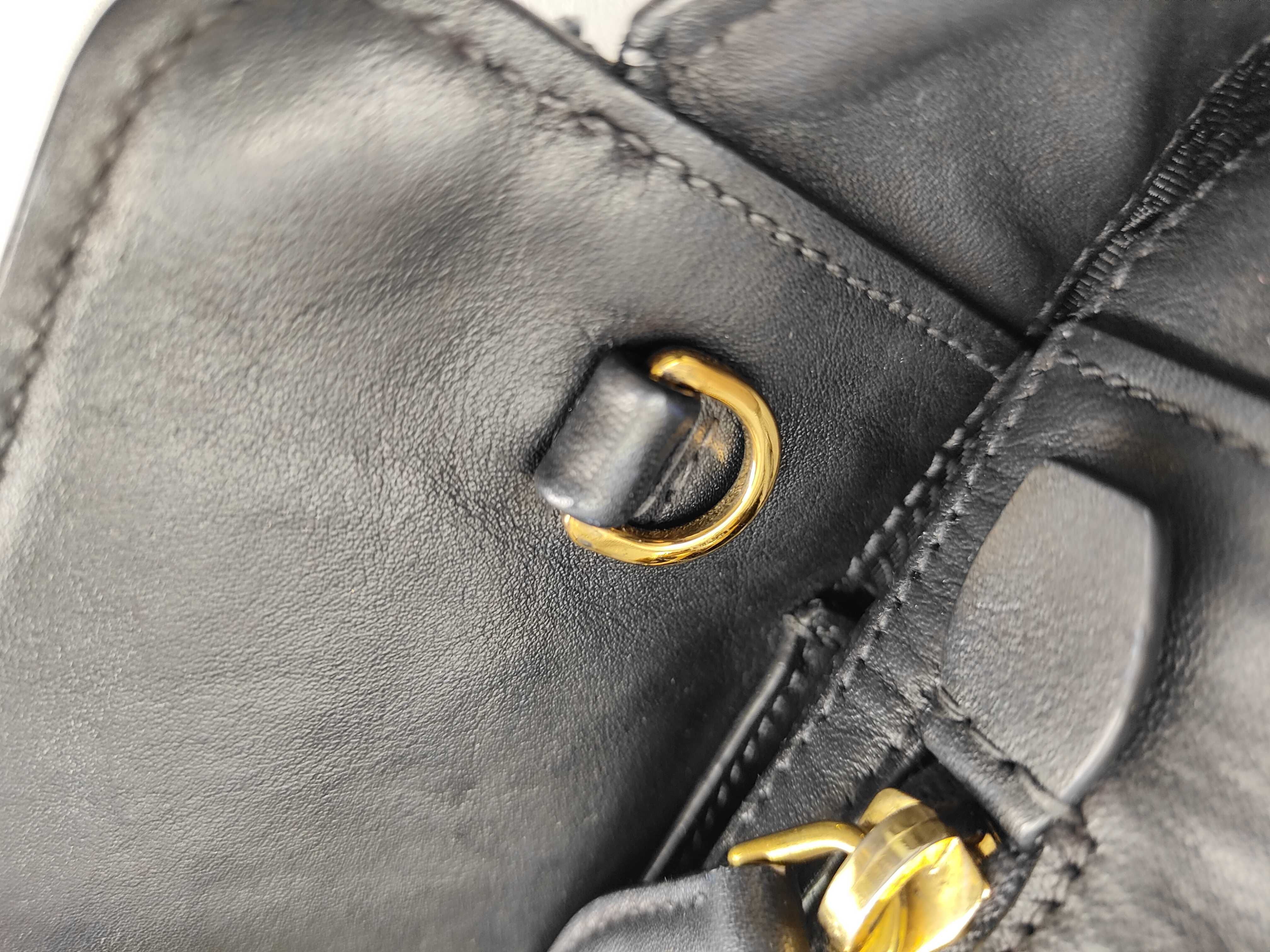 ID- Saffiano Cow Skin 2-Way Handbag Black 1BA113 with strap #165 Tote Bag — view 15