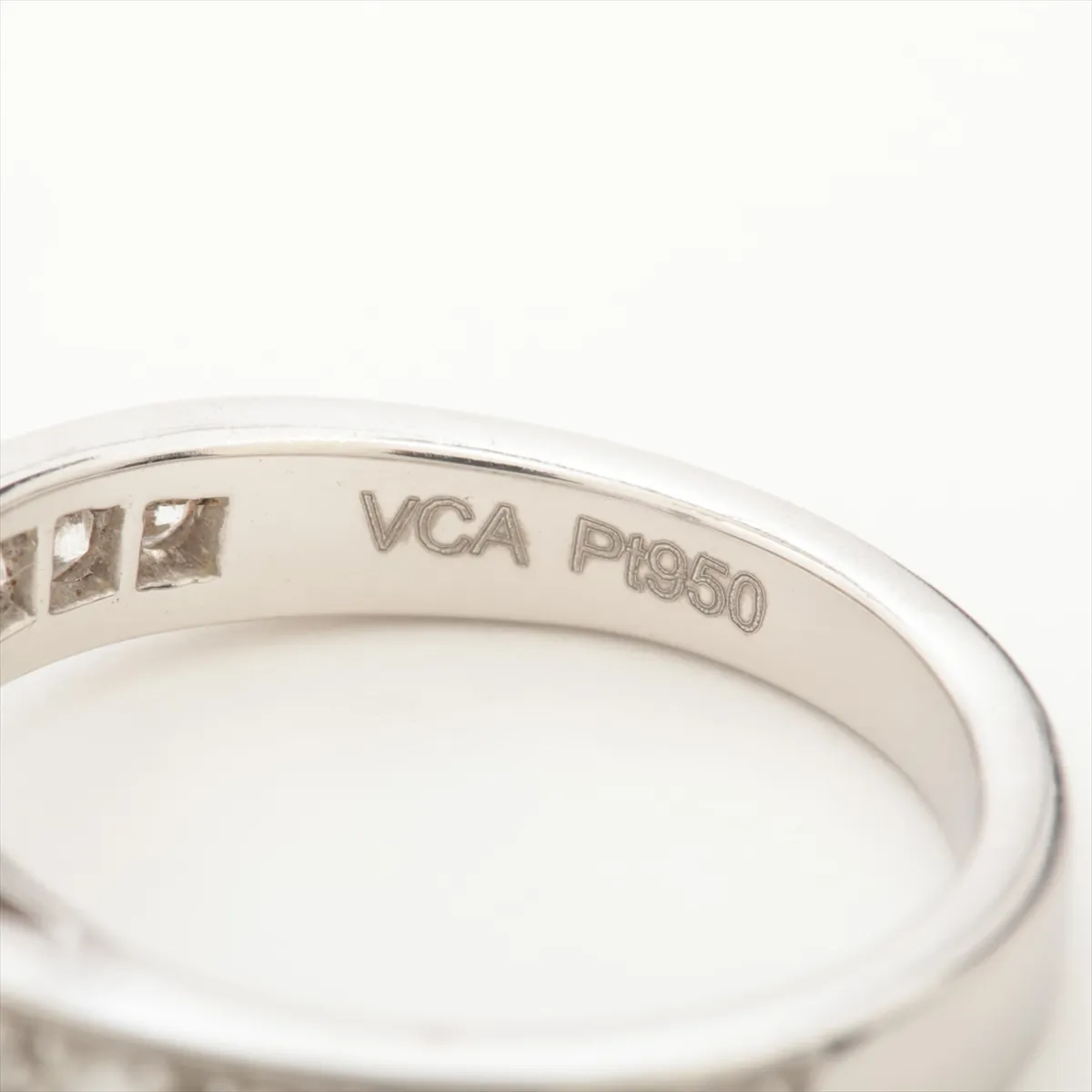 Acant Diamond Ring, Pt950, 3.8g, 0.50 diamonds, D clarity, VVS2 cut, VG finish, NONE, BL199181. Hallmarks — view 3