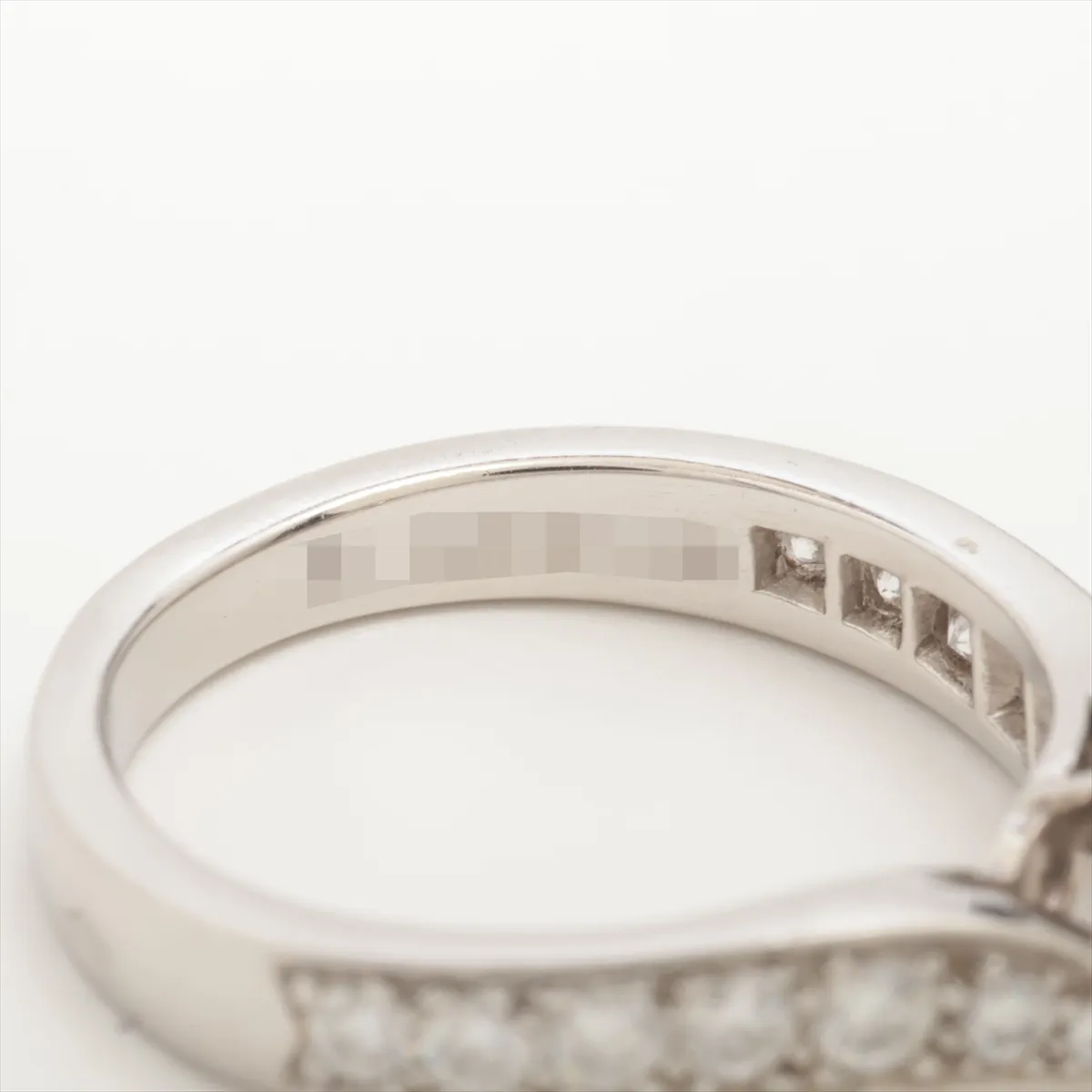 Acant Diamond Ring, Pt950, 3.8g, 0.50 diamonds, D clarity, VVS2 cut, VG finish, NONE, BL199181. Hallmarks — view 4
