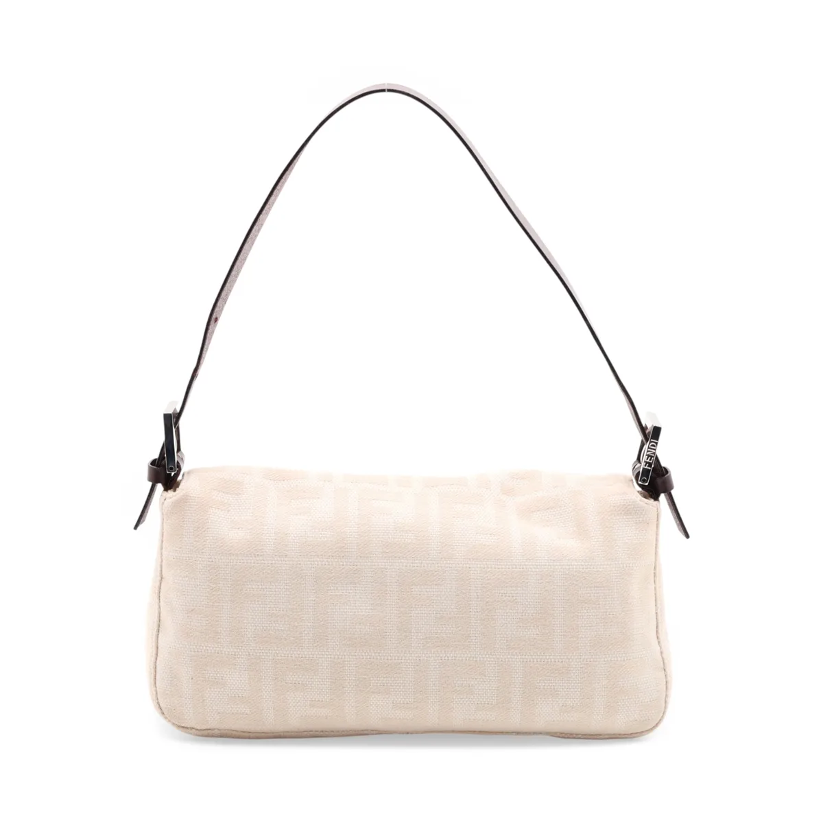 Zucca Mamma Bucket Canvas x Leather Shoulder Bag, Beige x Brown, 26424 — view 2