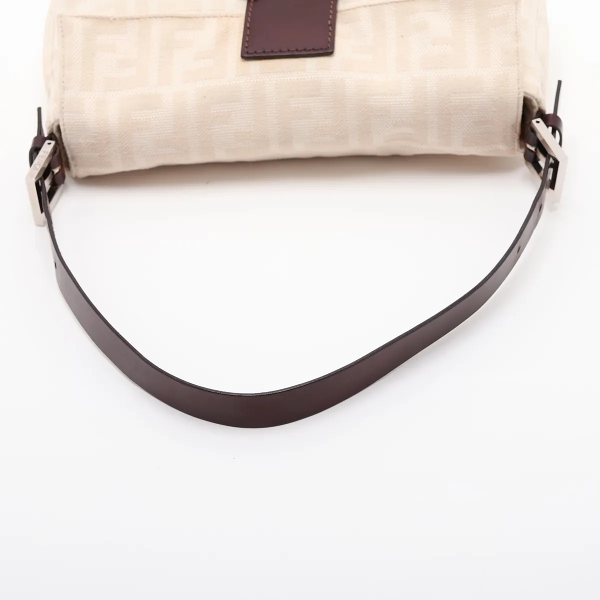Zucca Mamma Bucket Canvas x Leather Shoulder Bag, Beige x Brown, 26424 — view 5
