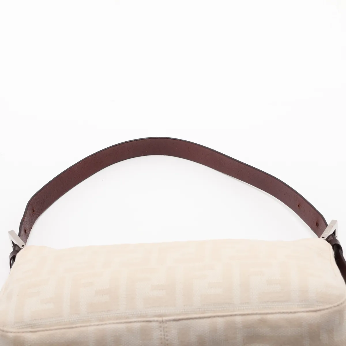 Zucca Mamma Bucket Canvas x Leather Shoulder Bag, Beige x Brown, 26424 — view 6