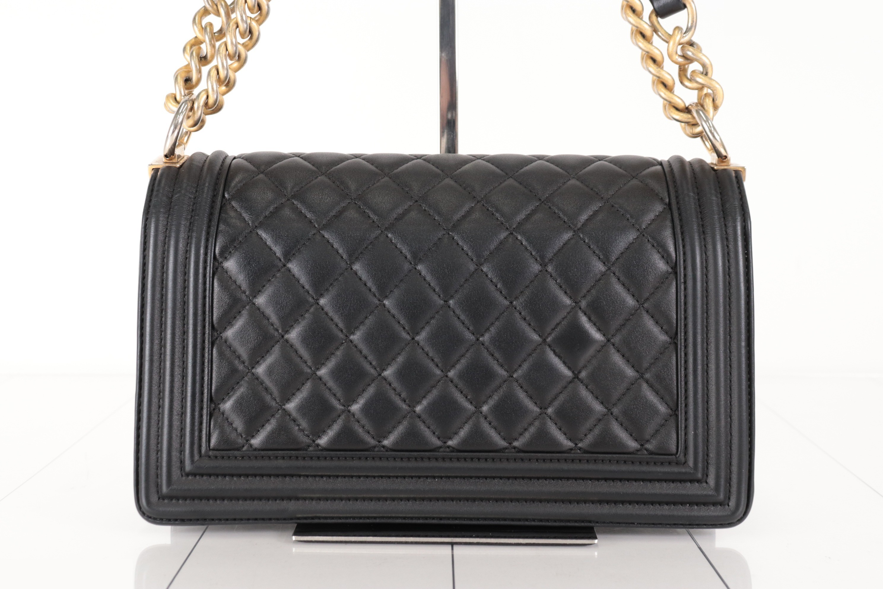 Boy Chanel Lambskin Chain Shoulder Bag, Series 24 — view 3