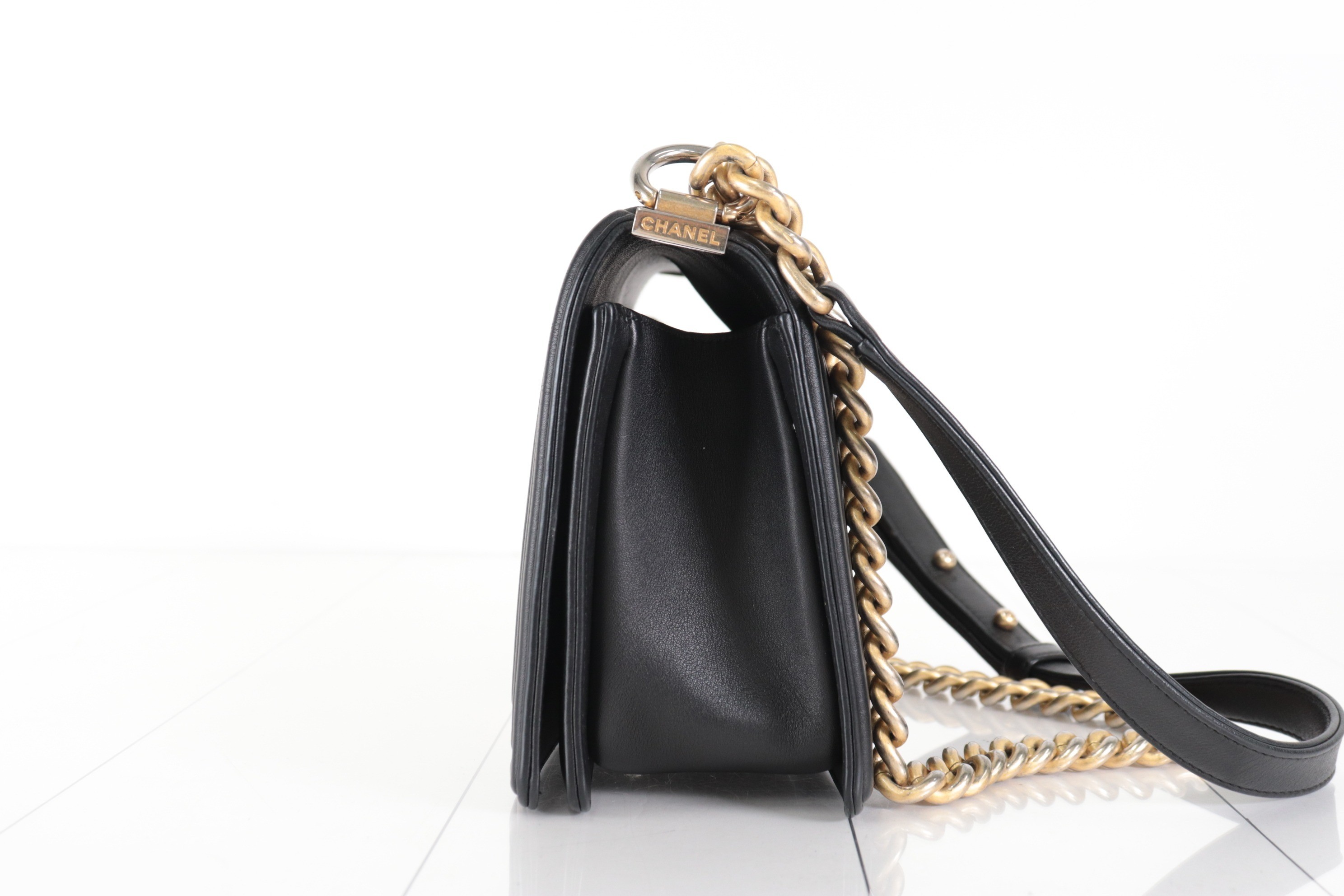 Boy Chanel Lambskin Chain Shoulder Bag, Series 24 — view 5