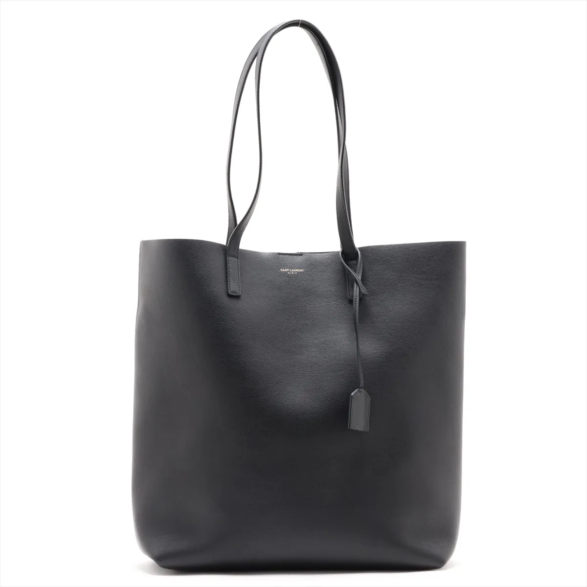 Sac Shopping Leather Tote Bag, Black, 454203