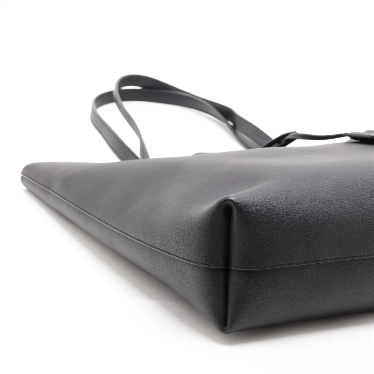 Sac Shopping Leather Tote Bag, Black, 454203 — view 4