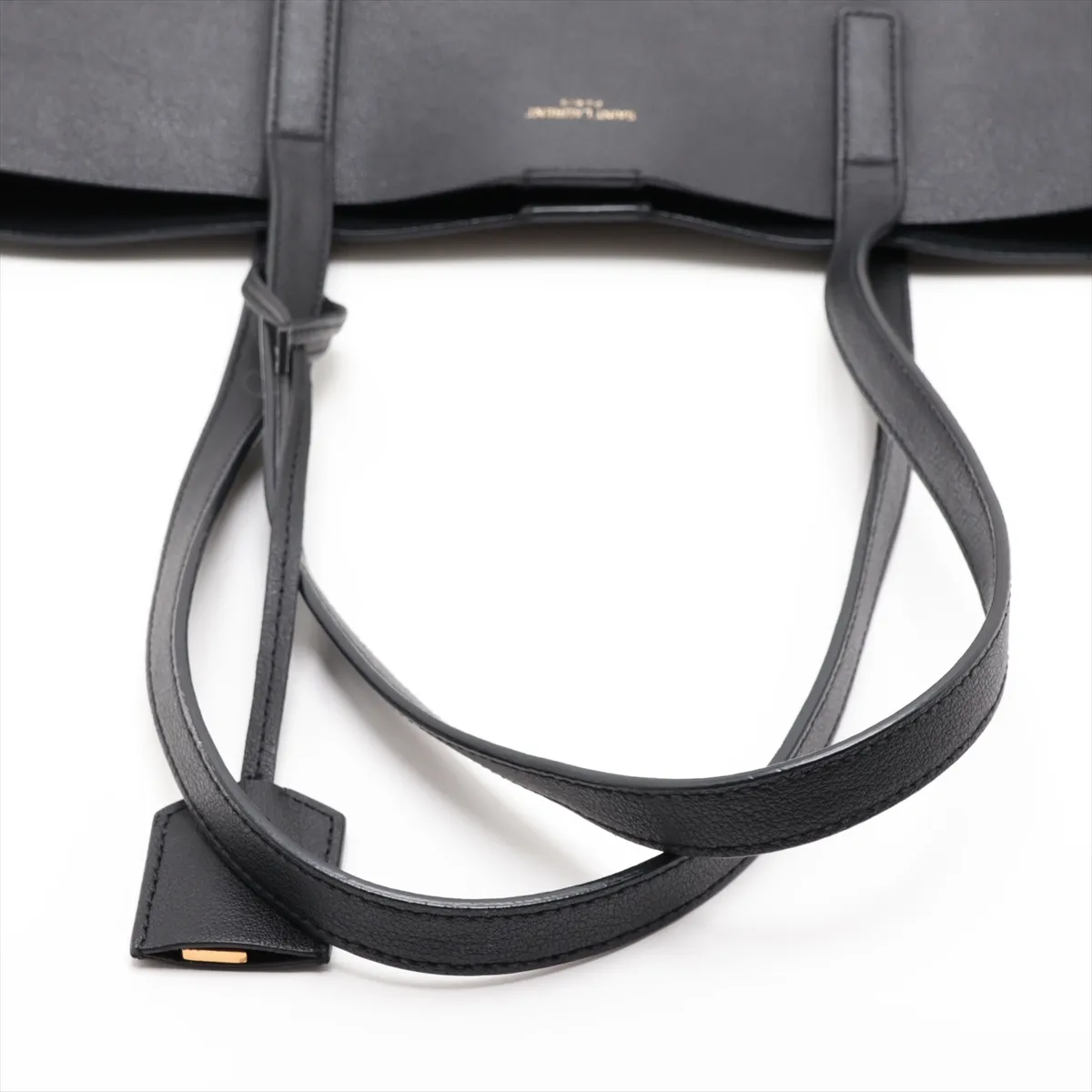 Sac Shopping Leather Tote Bag, Black, 454203 — view 5