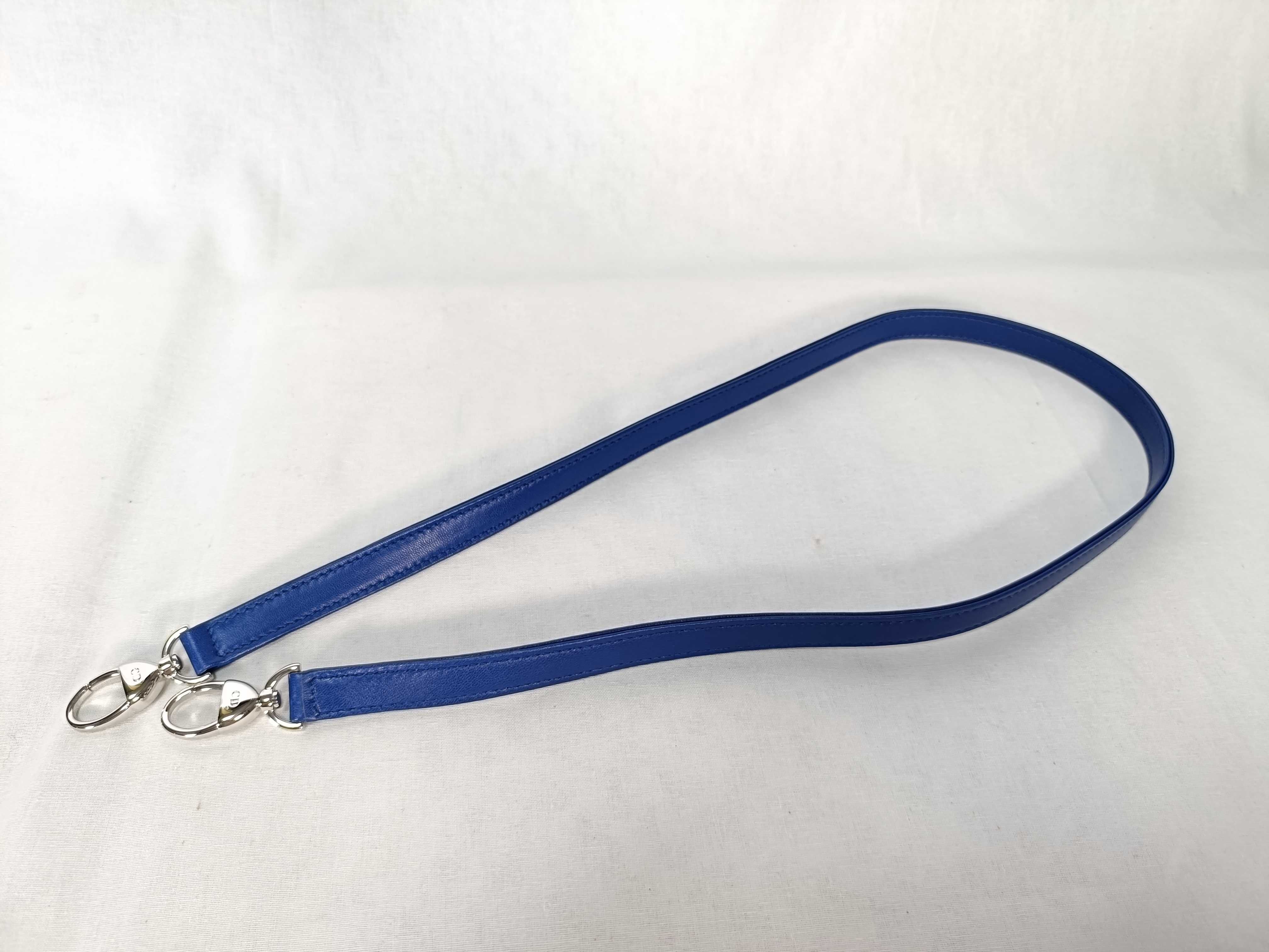 Lady Dior Blue Cannage Lambskin Large Handbag with Silver Hardware — view 15