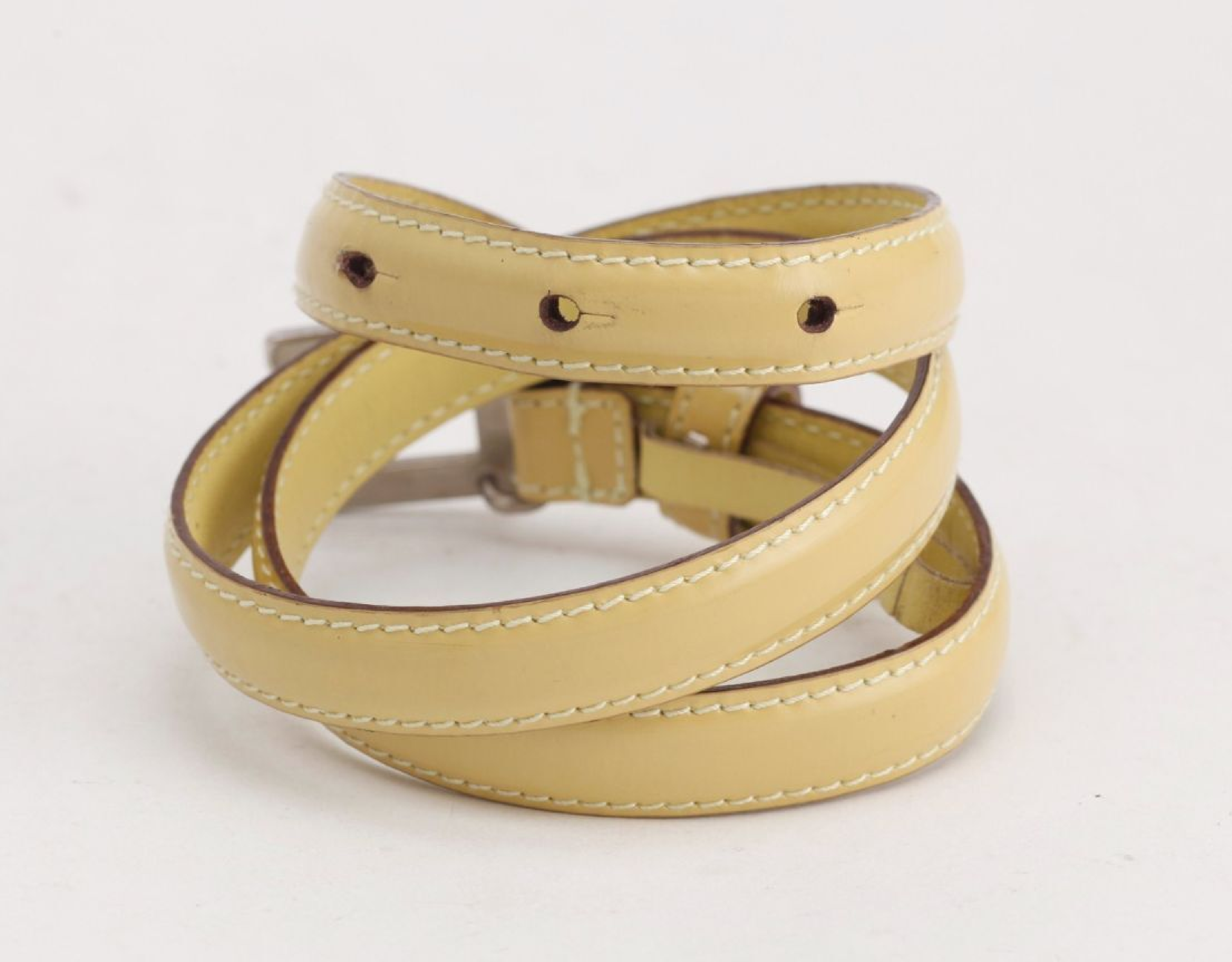 G-buckle leather belt — view 3