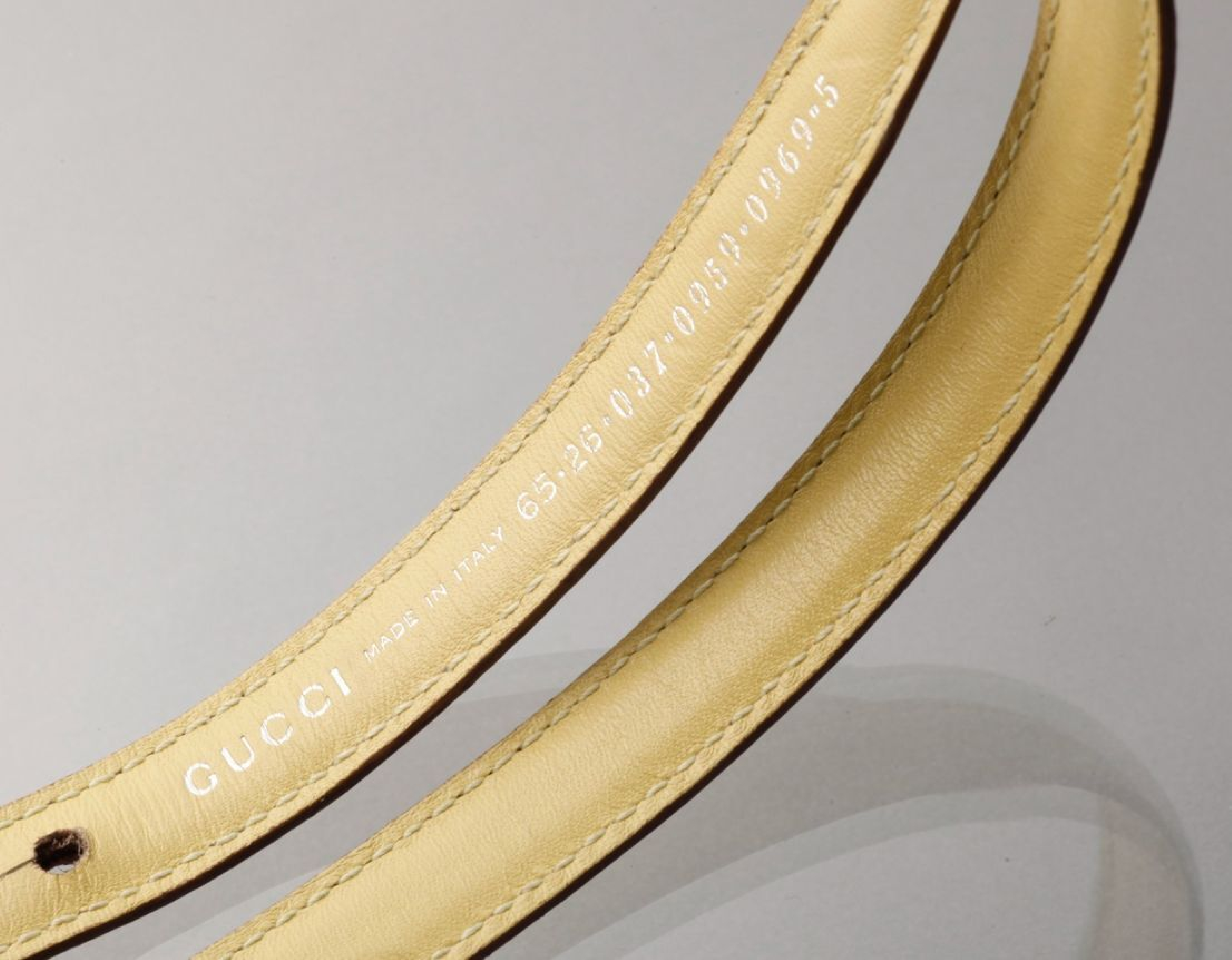 G-buckle leather belt — view 4