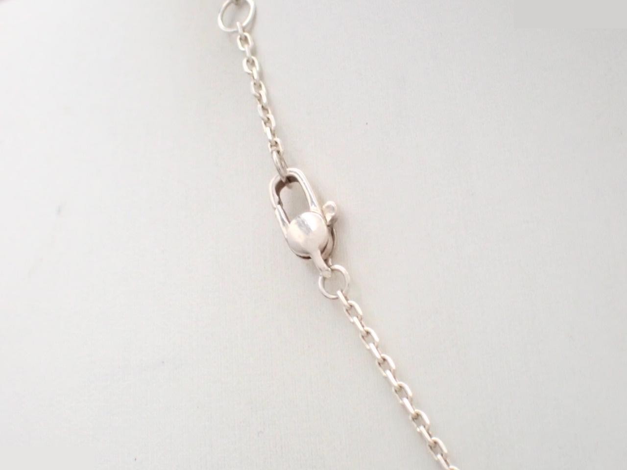 heart necklace, 925 sterling silver, 8.2g, chain approximately 40cm. — view 2