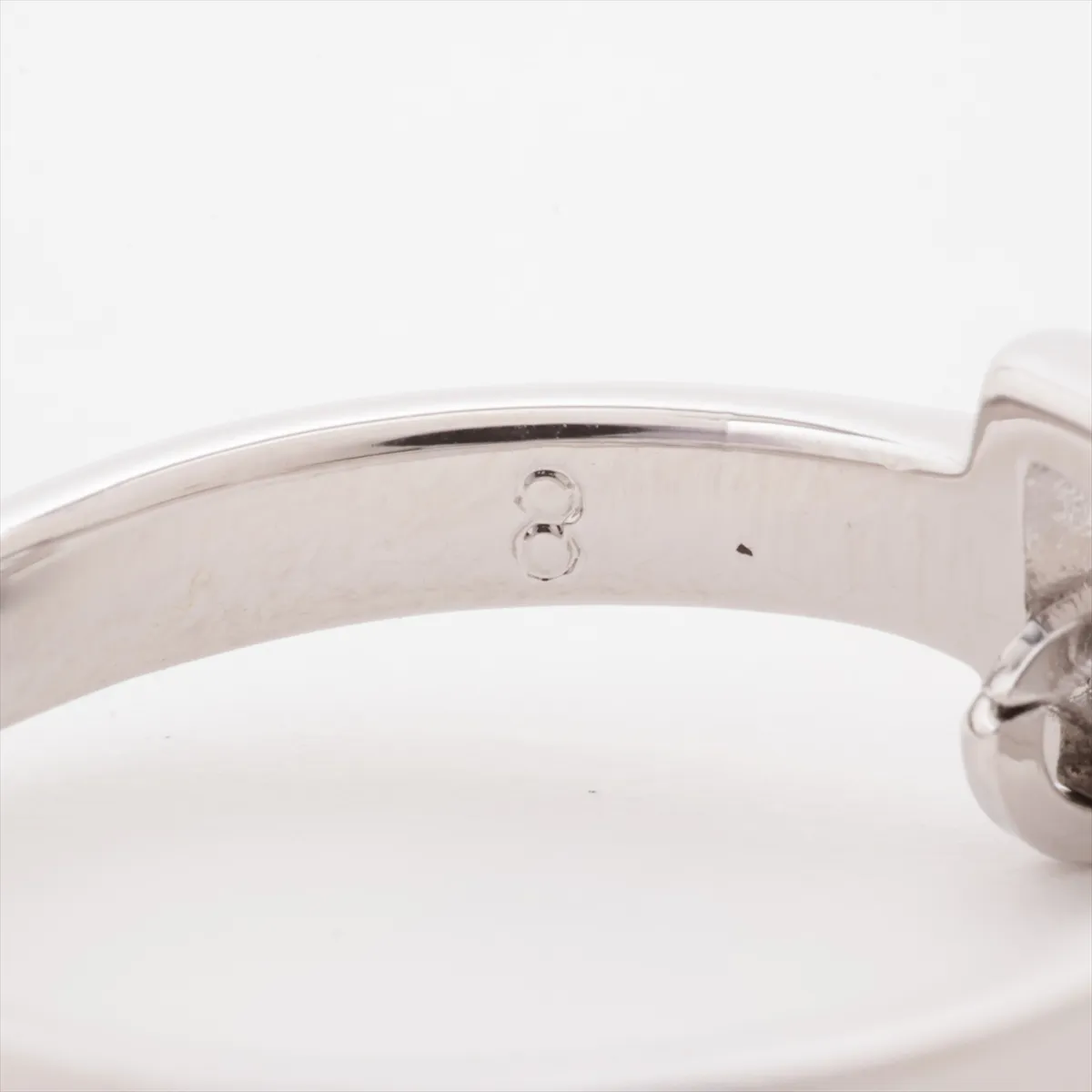 dog tag ring, metal, silver, — view 3