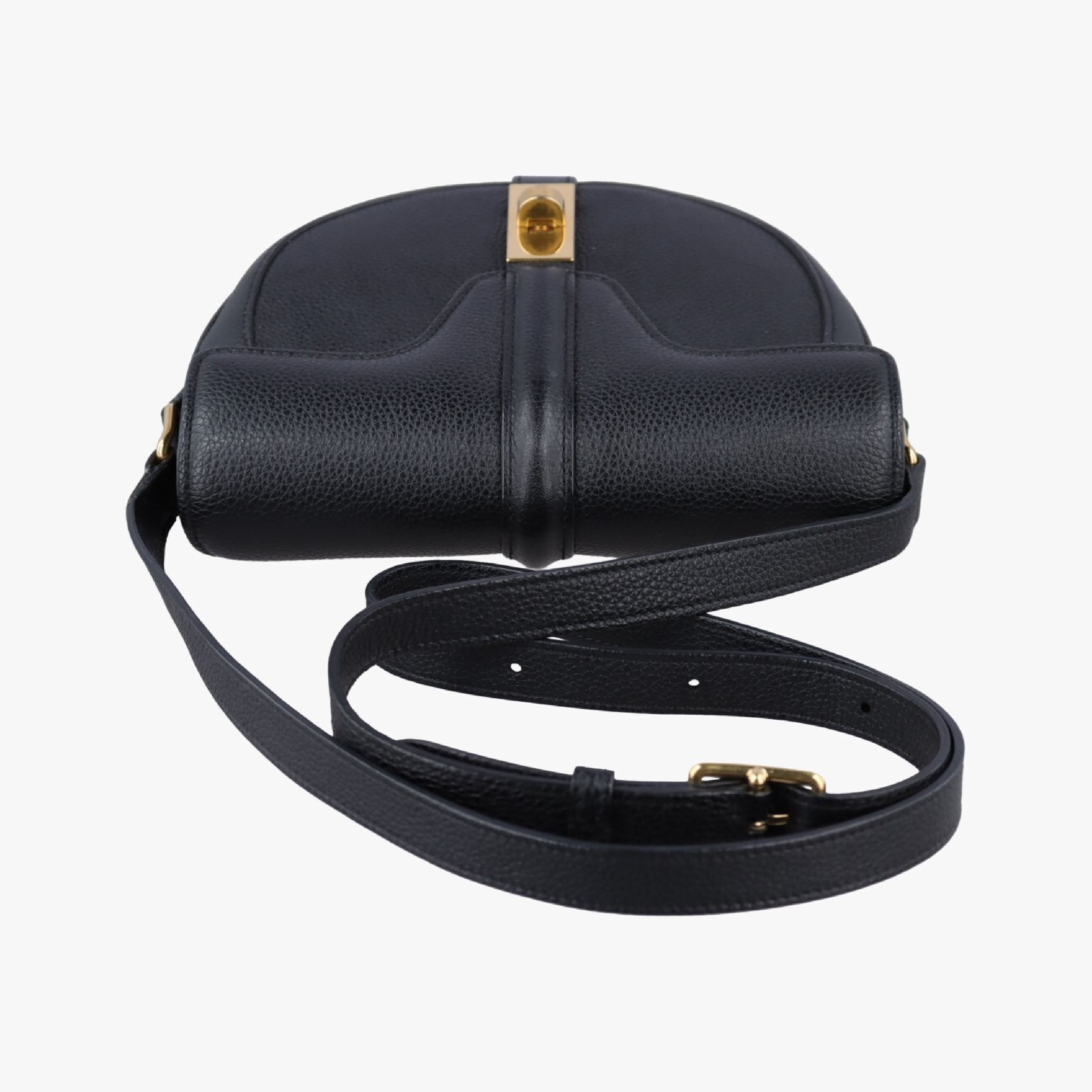 16 (Seize) Buzas Small Black Leather Shoulder Bag F-LM-1189 — view 5