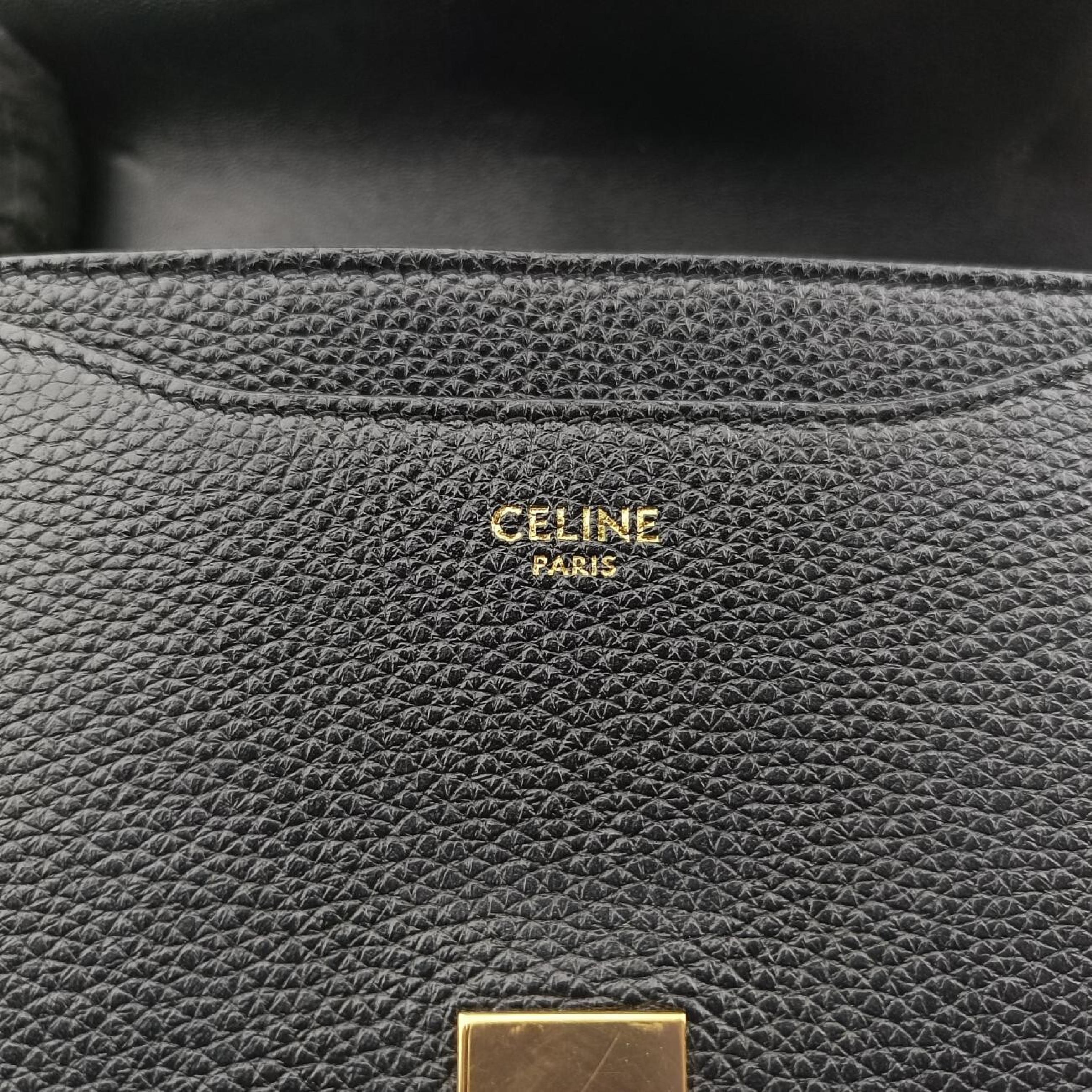 16 (Seize) Buzas Small Black Leather Shoulder Bag F-LM-1189 — view 7