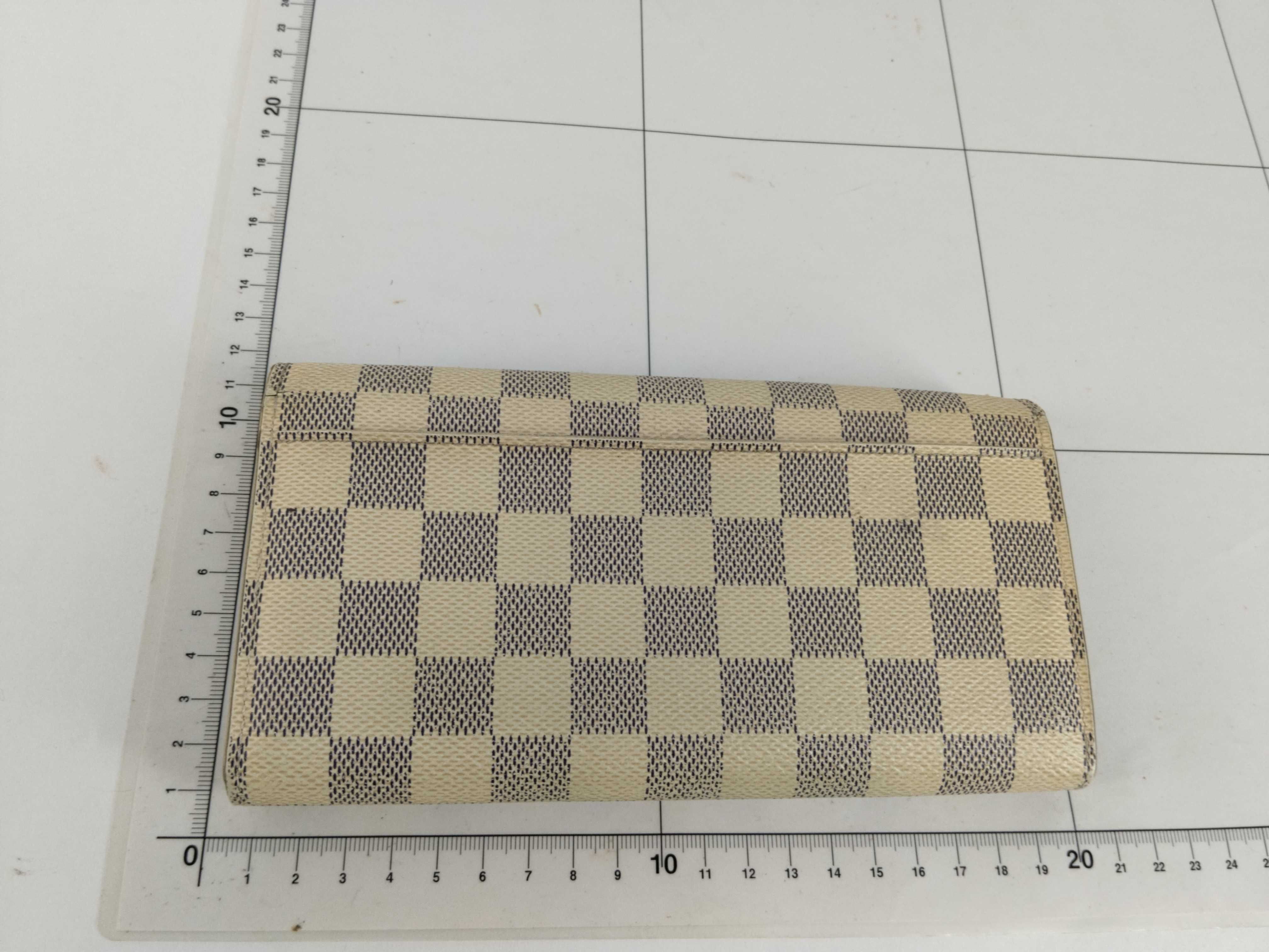 Damier Azur Louis Vuitton Damier Azur Portefeuille Sarah Bi-fold Long Wallet SN4165 Wallet — view 2