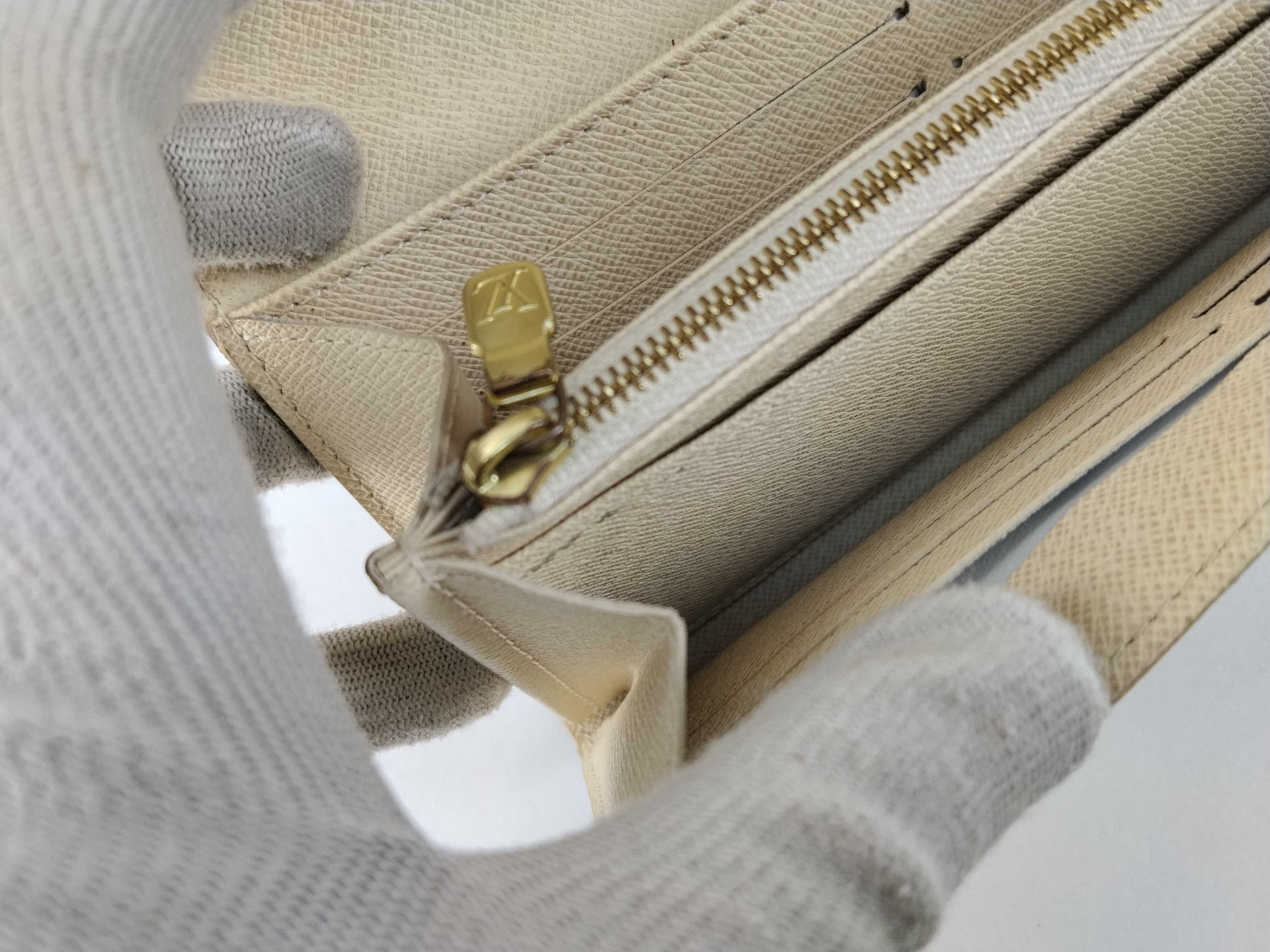 Damier Azur Louis Vuitton Damier Azur Portefeuille Sarah Bi-fold Long Wallet SN4165 Wallet — view 12