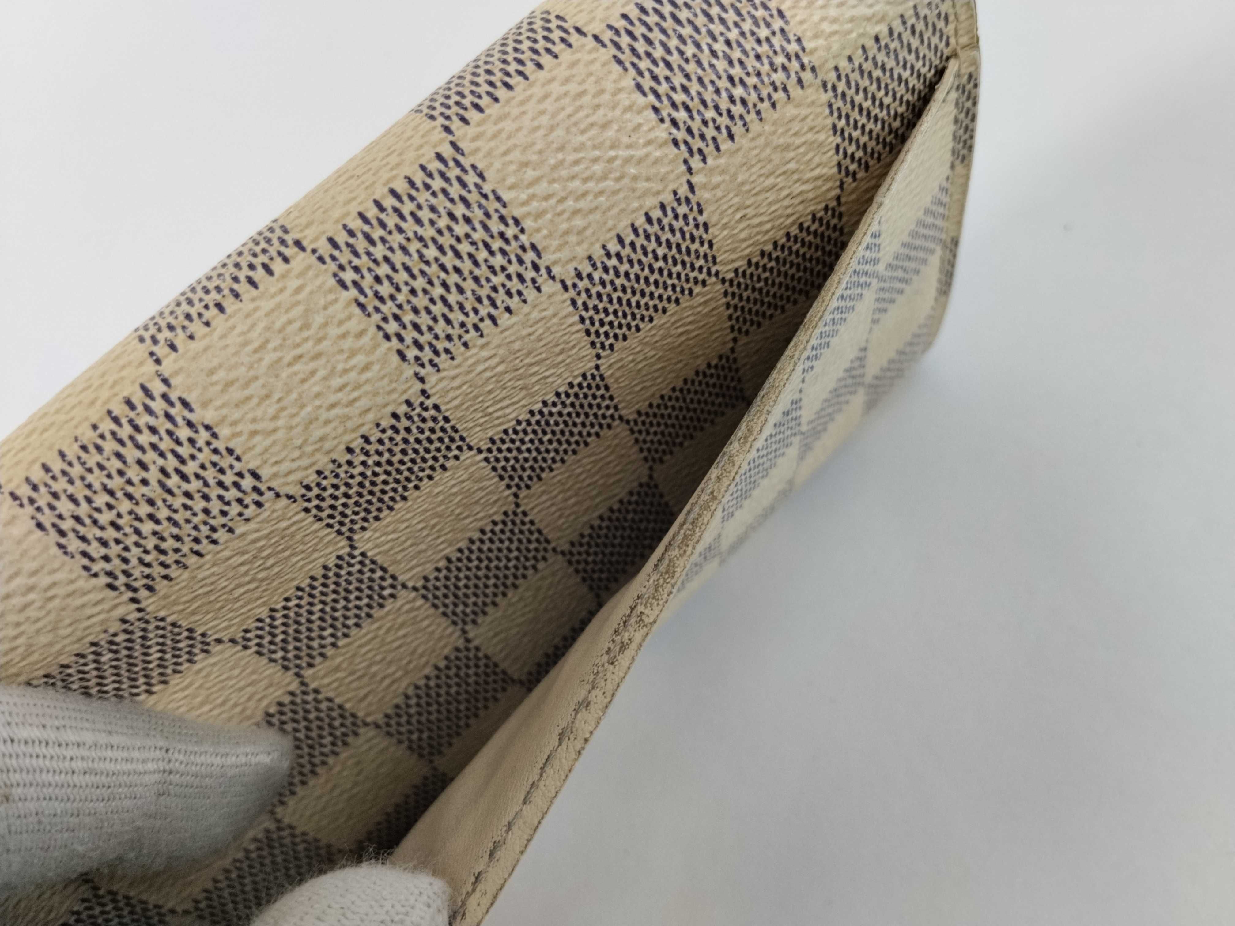 Damier Azur Louis Vuitton Damier Azur Portefeuille Sarah Bi-fold Long Wallet SN4165 Wallet — view 15