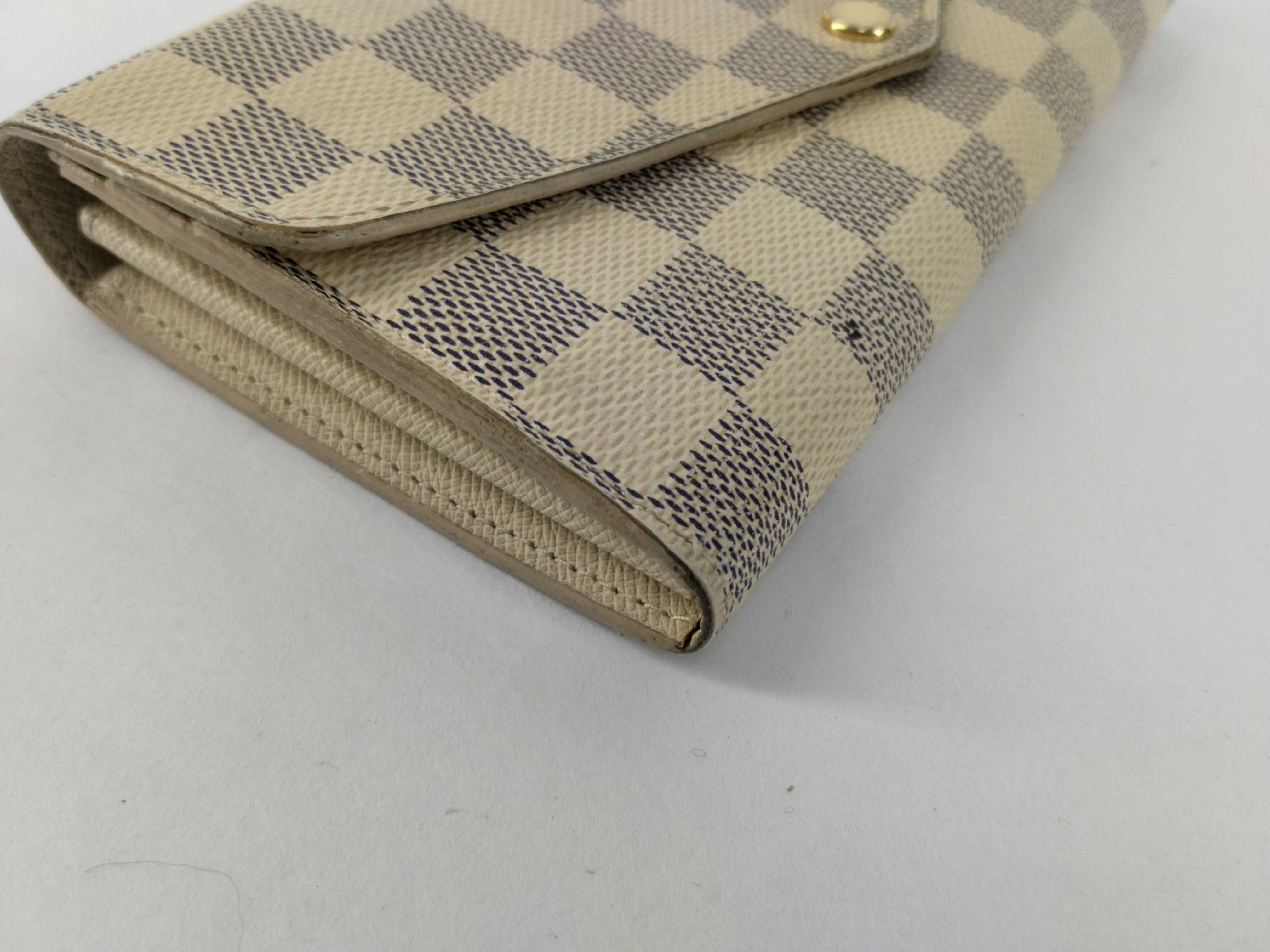 Damier Azur Louis Vuitton Damier Azur Portefeuille Sarah Bi-fold Long Wallet SN4165 Wallet — view 3