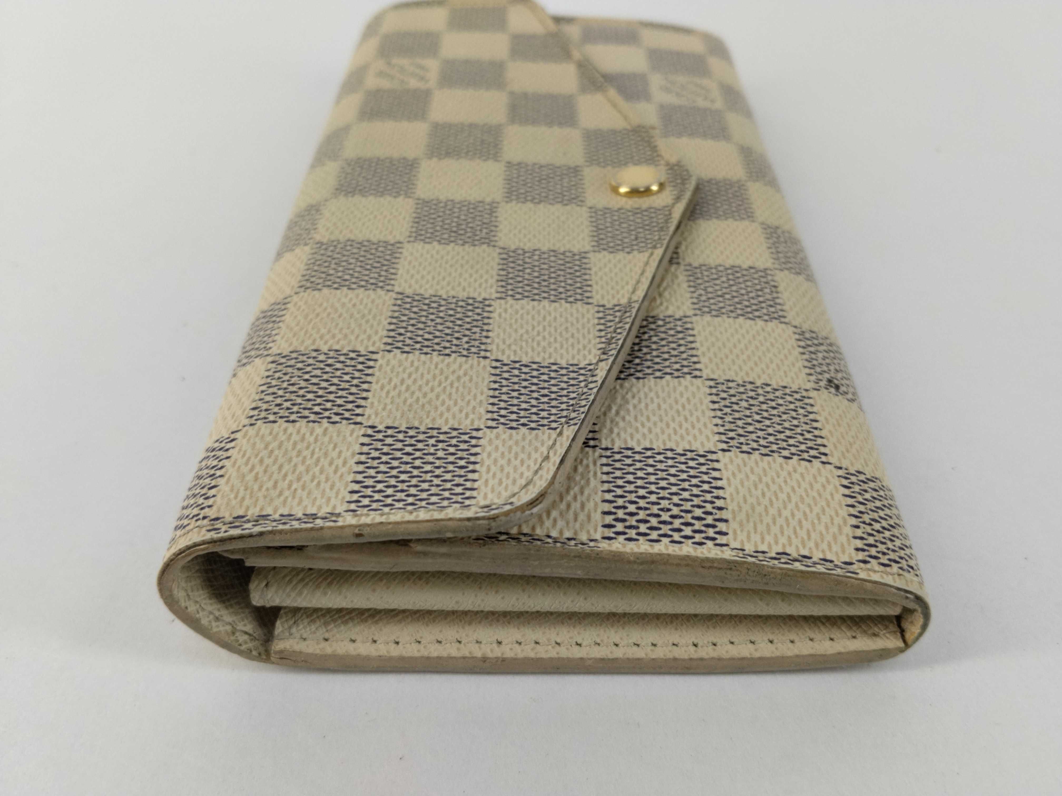 Damier Azur Louis Vuitton Damier Azur Portefeuille Sarah Bi-fold Long Wallet SN4165 Wallet — view 4