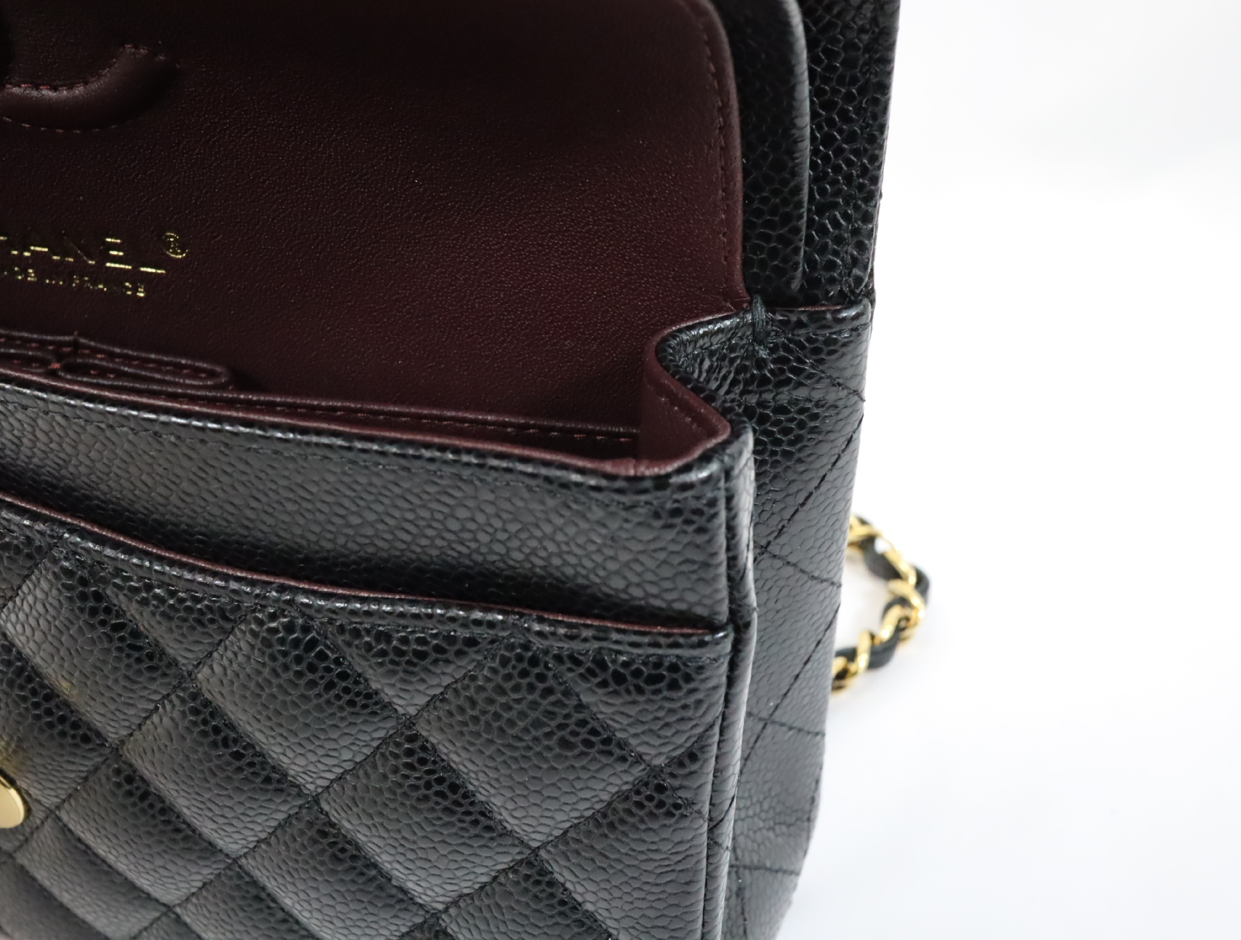 Matelassé 23 Caviar Skin Double Flap Black Serial Plate Gold Hardware A01113? Shoulder Bag — view 15
