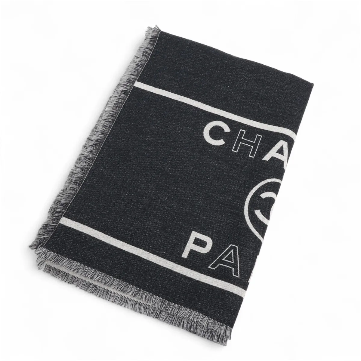 Coco Mark Stole, Cashmere, Black,
