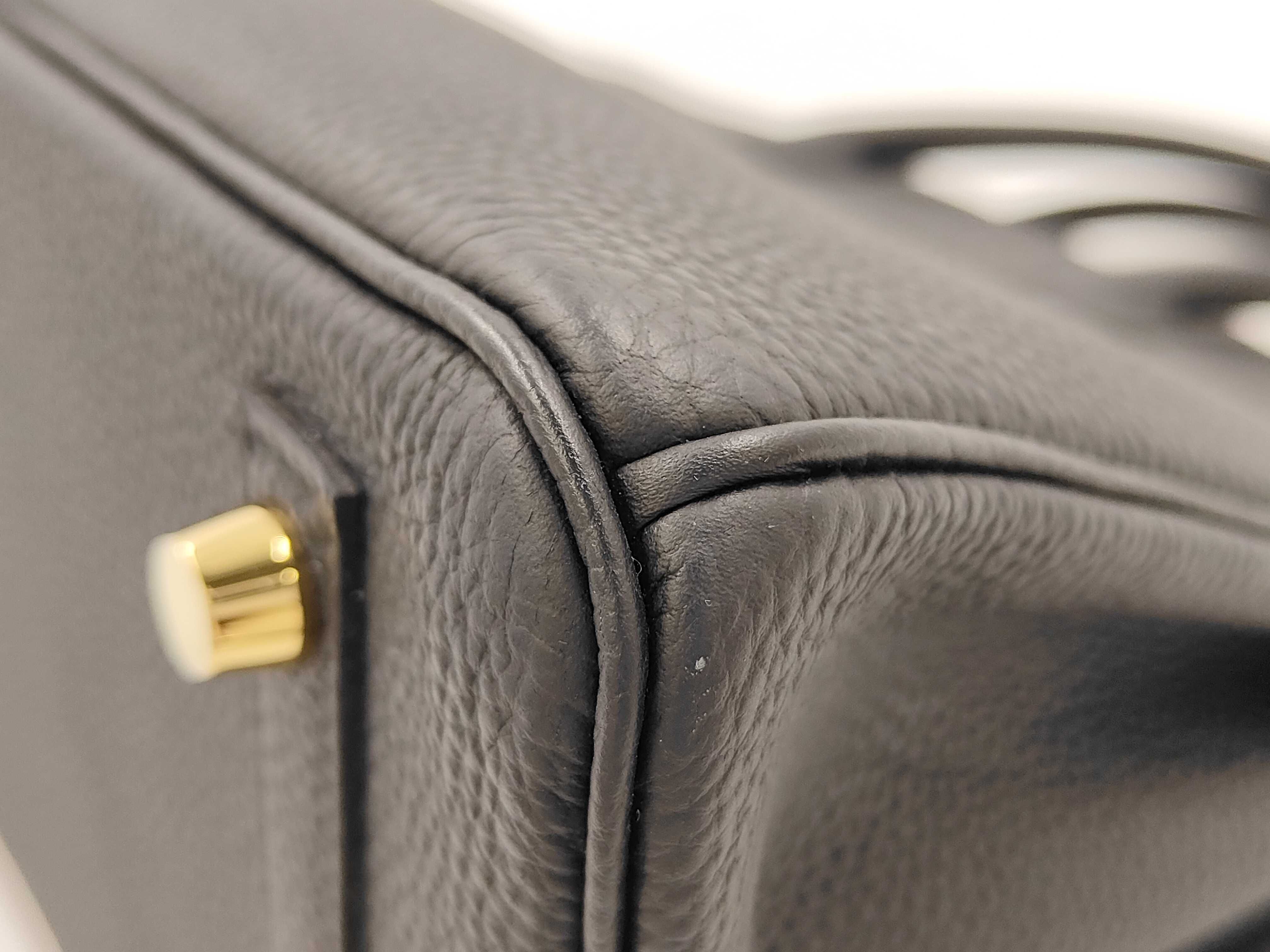 Birkin 25 Togo Leather, Black, Gold Hardware, W Stamp, Handbag — view 4