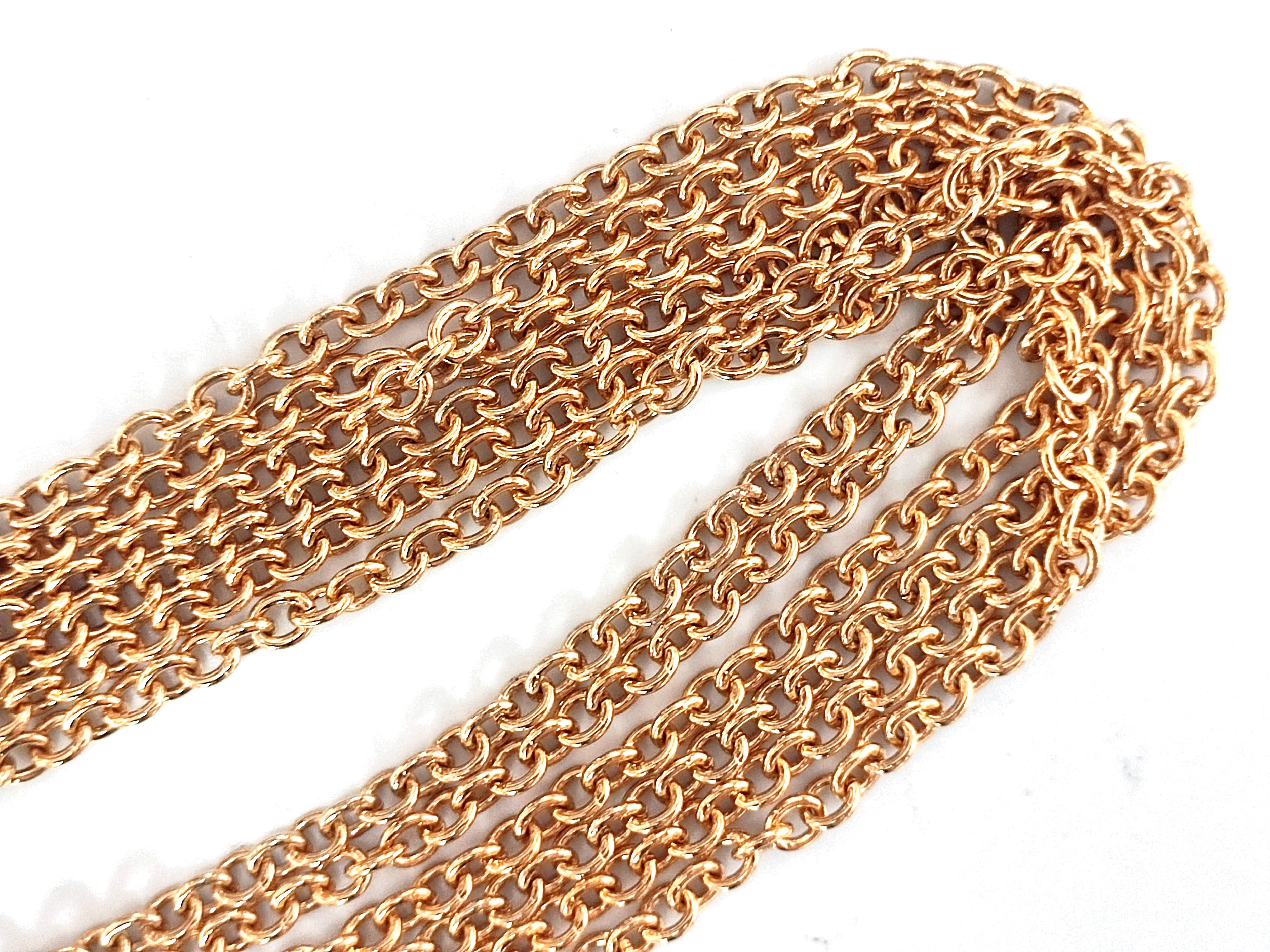 Coco Mark Matelassé Bag Triple Strand Necklace — view 9