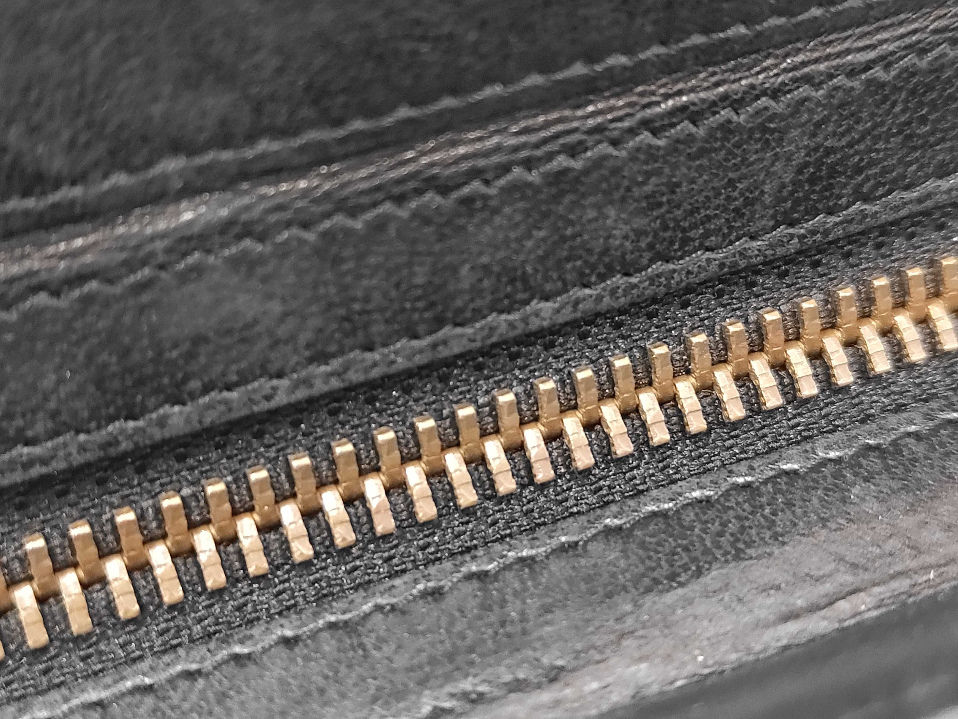 Matelassé Leather Chain Shoulder Bag (0 series) with Gold Hardware, Black x Gold Hardware — view 7