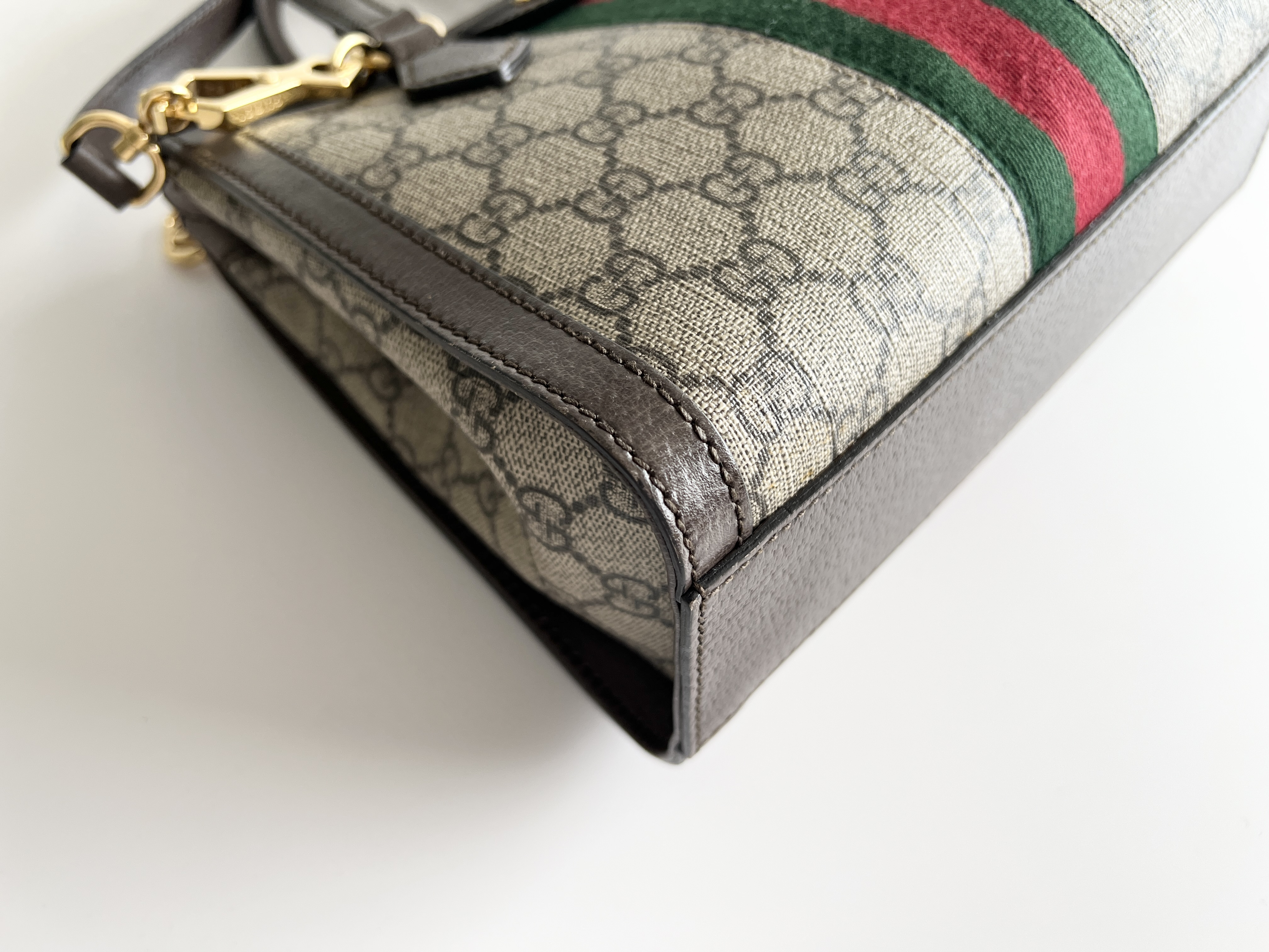 Ophidia Supreme GG Logo Leather 2-Way Shoulder Bag/Handbag — view 12