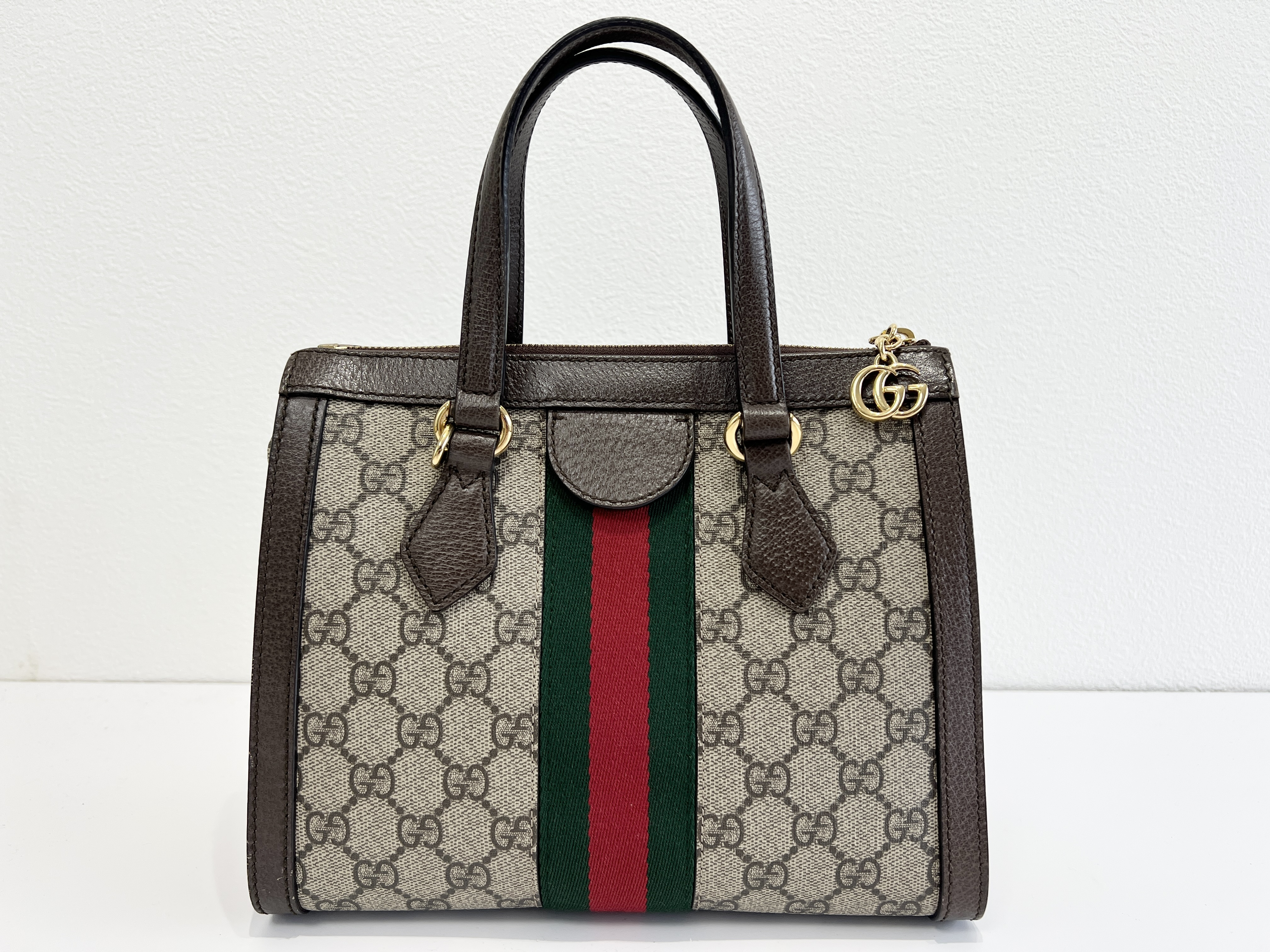 Ophidia Supreme GG Logo Leather 2-Way Shoulder Bag/Handbag — view 3