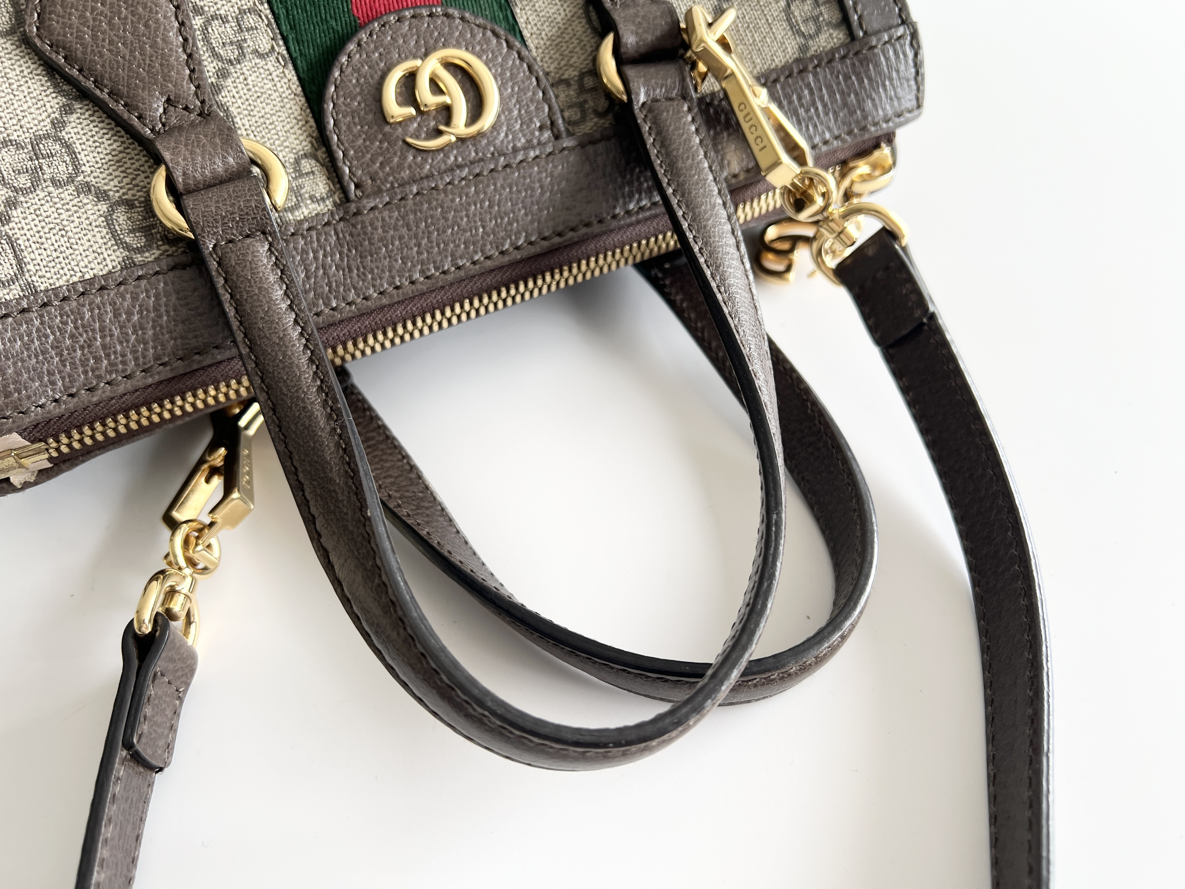 Ophidia Supreme GG Logo Leather 2-Way Shoulder Bag/Handbag — view 5
