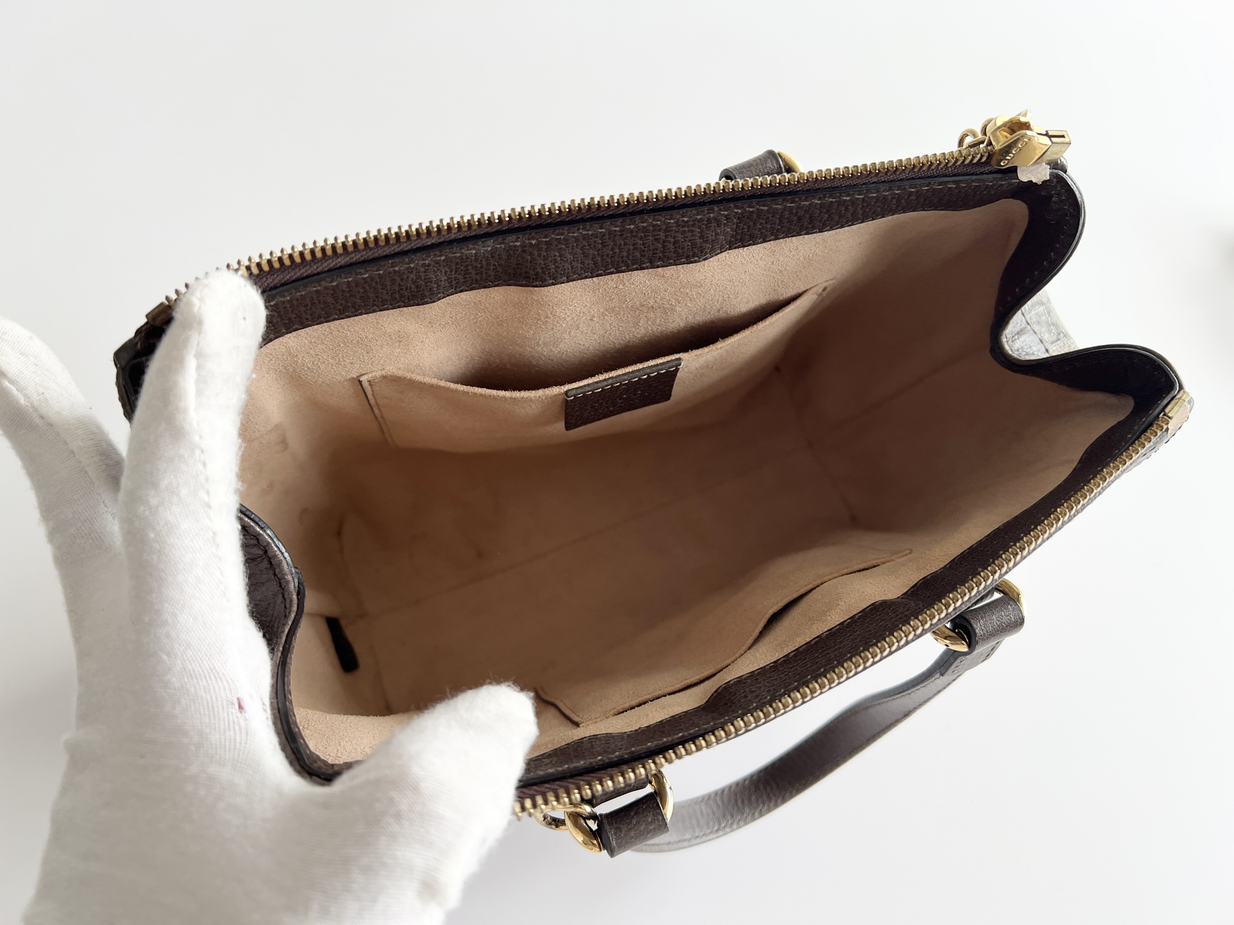 Ophidia Supreme GG Logo Leather 2-Way Shoulder Bag/Handbag — view 6