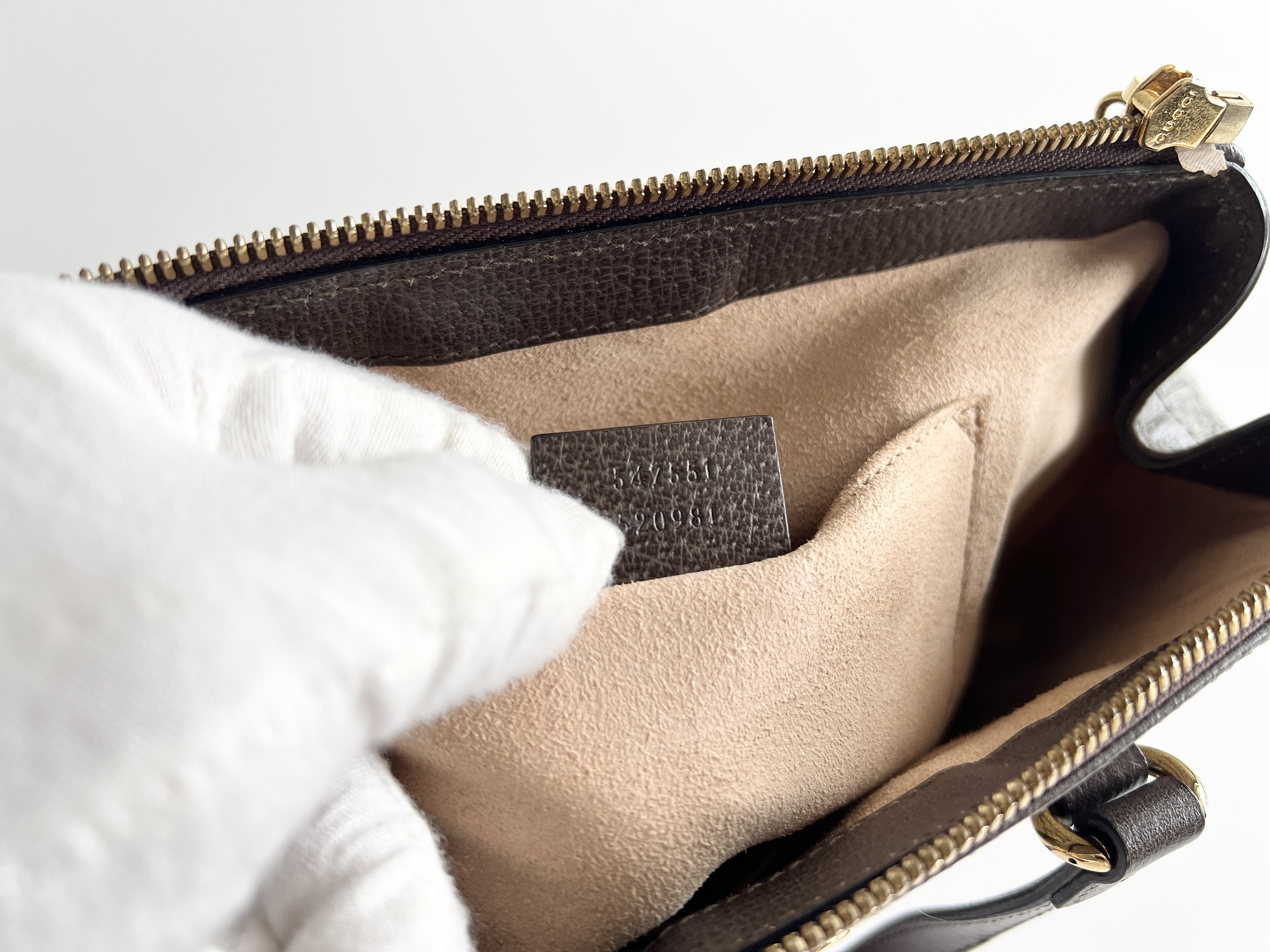 Ophidia Supreme GG Logo Leather 2-Way Shoulder Bag/Handbag — view 9