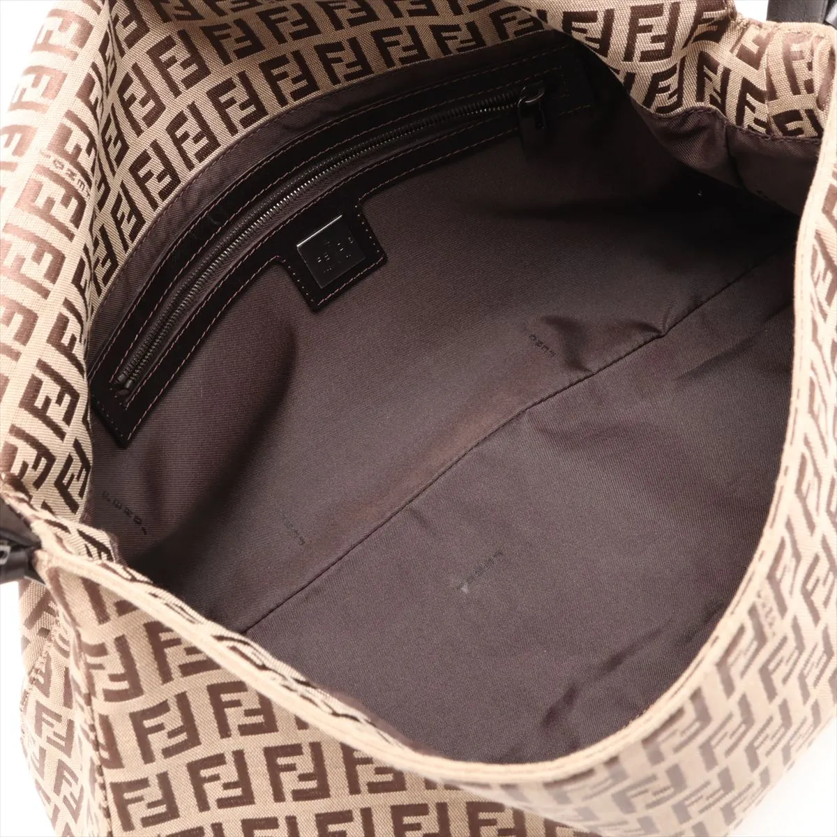 Zucchino Mamma Bucket 8BR030 Canvas x Leather Shoulder Bag Beige — view 7