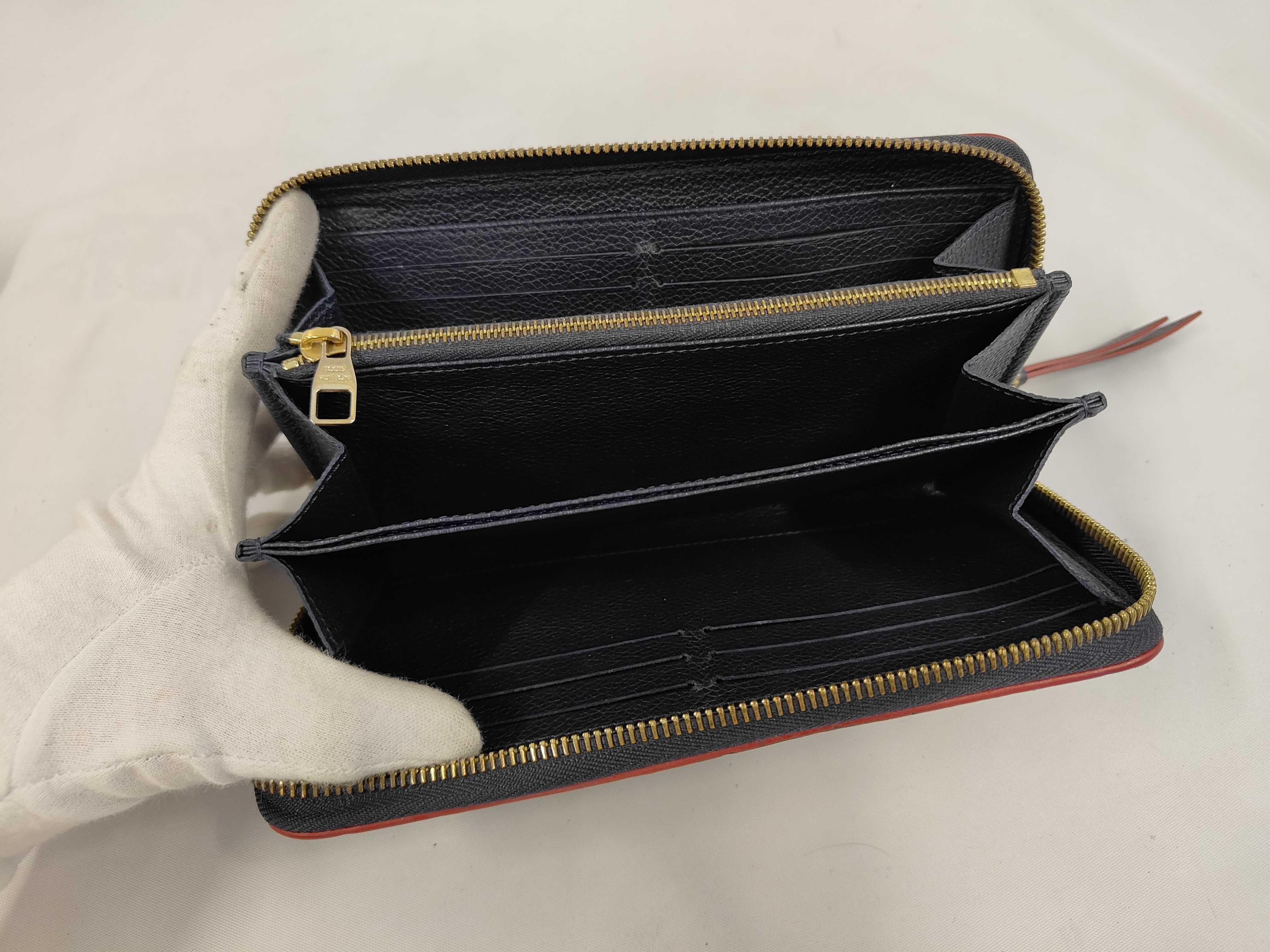M62121 Monogram Empreinte Zippy Wallet Marine Rouge (with box and dust bag) — view 5