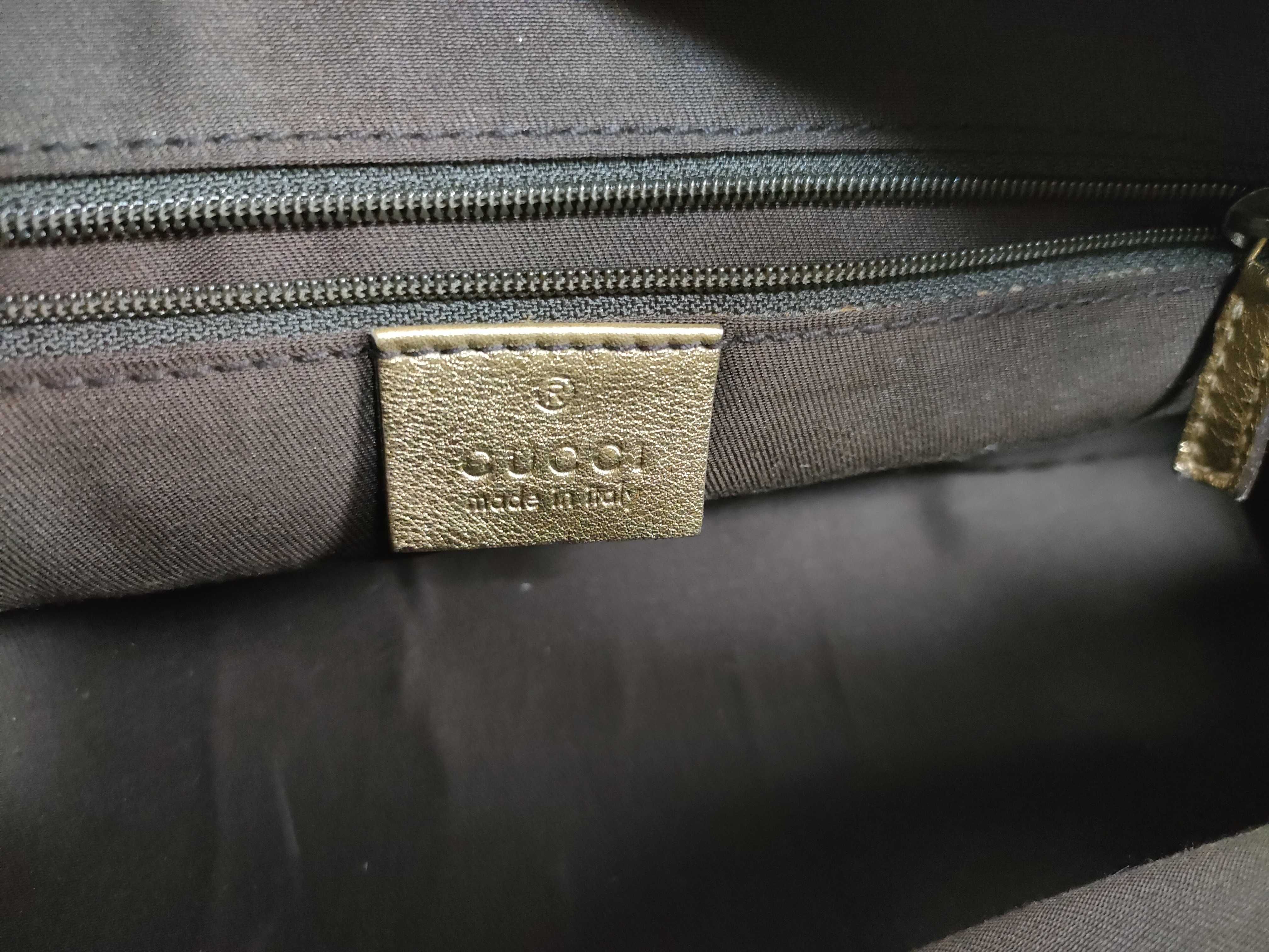 GG Canvas Gucci GG Canvas x Leather Handbag Beige 161720 Handbag — view 11