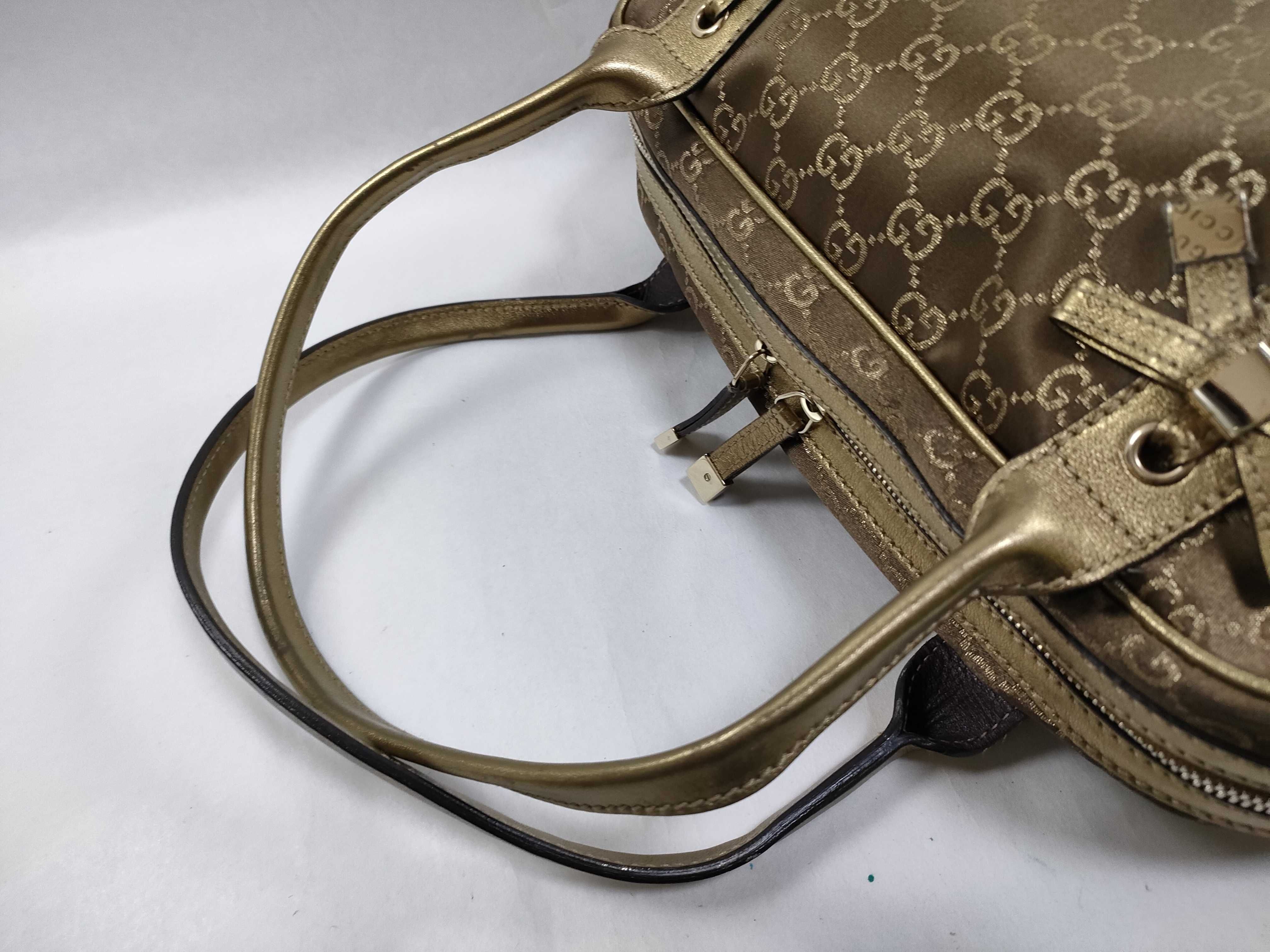 GG Canvas Gucci GG Canvas x Leather Handbag Beige 161720 Handbag — view 3
