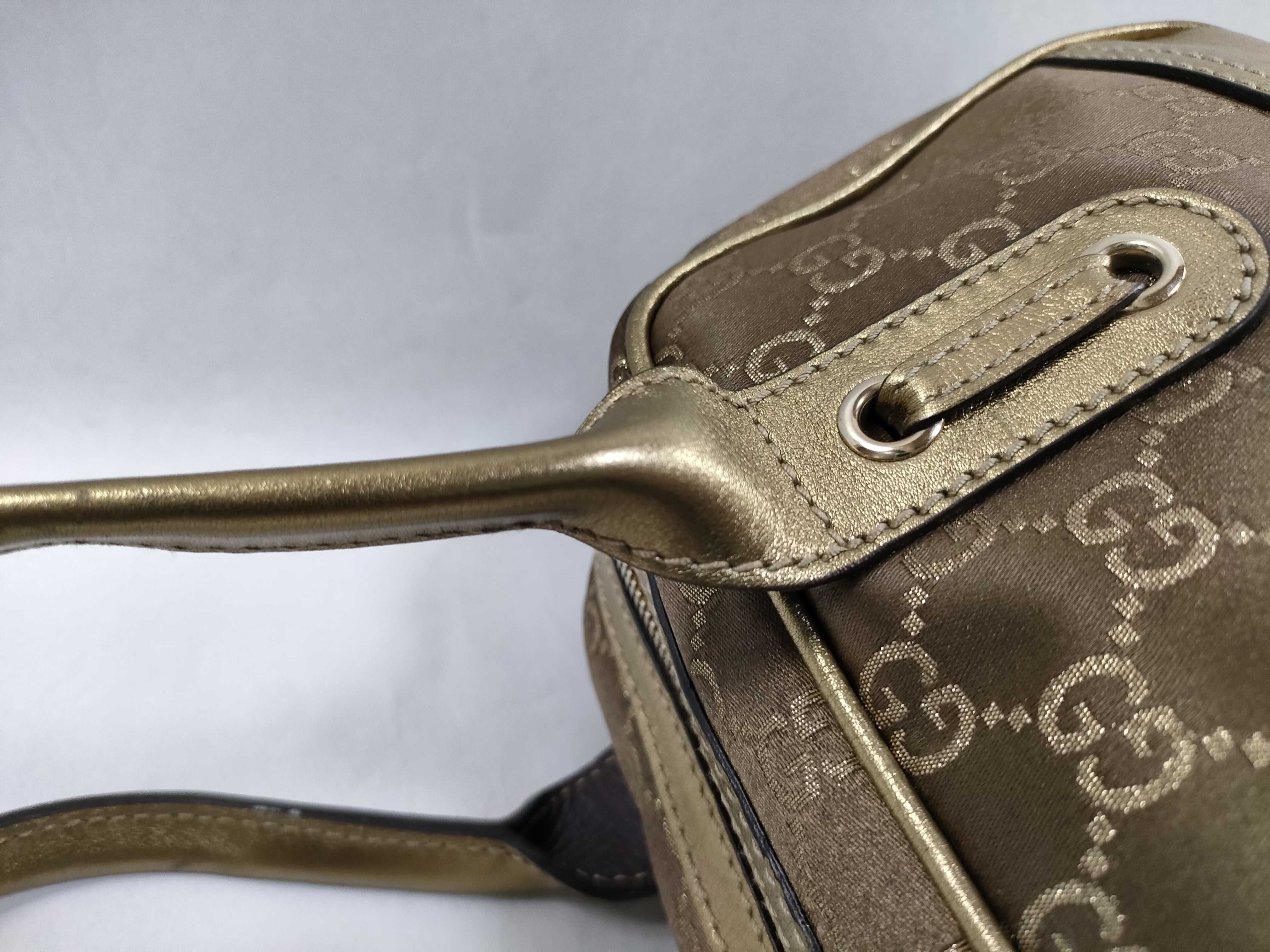GG Canvas Gucci GG Canvas x Leather Handbag Beige 161720 Handbag — view 5