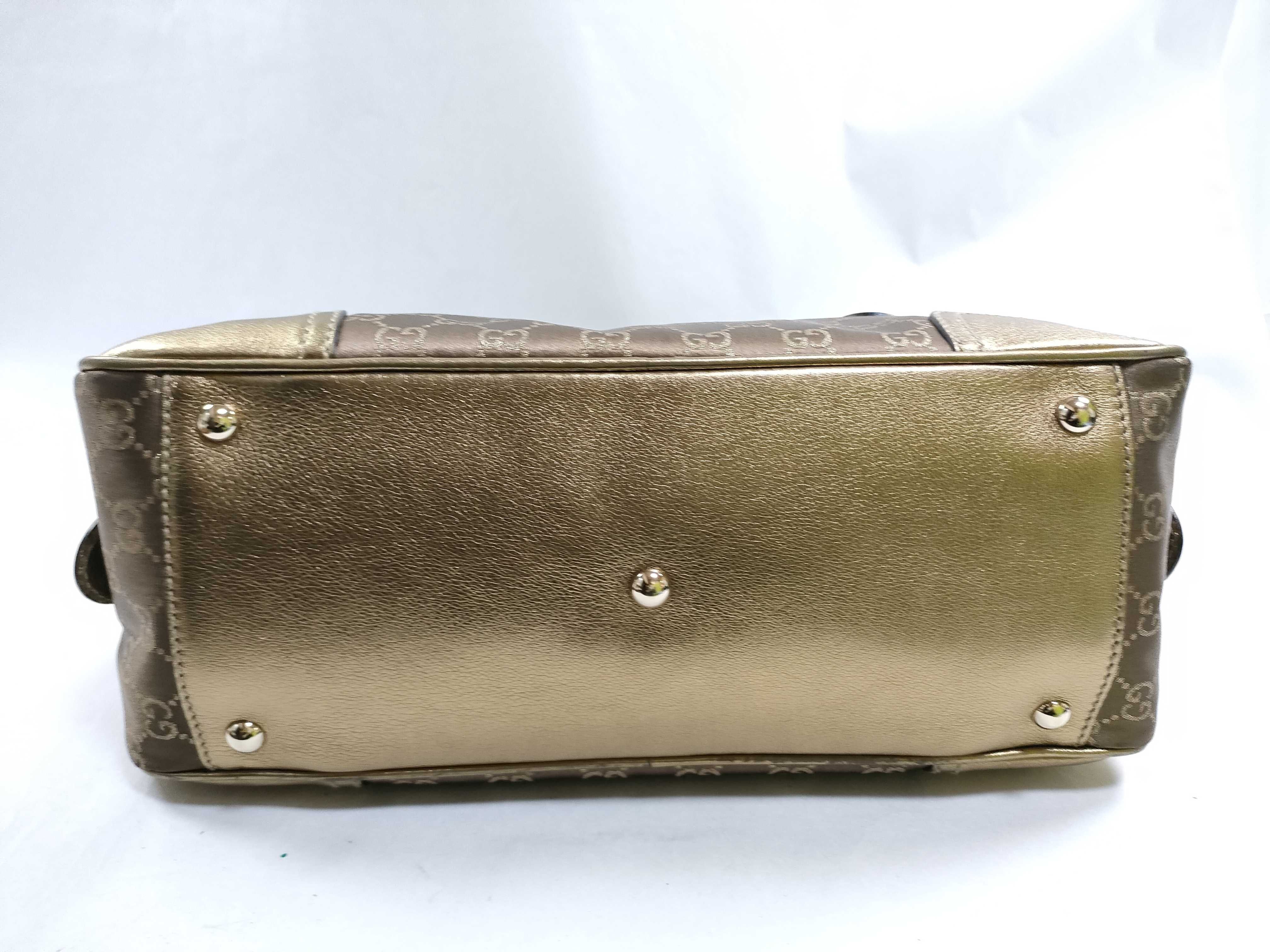 GG Canvas Gucci GG Canvas x Leather Handbag Beige 161720 Handbag — view 9